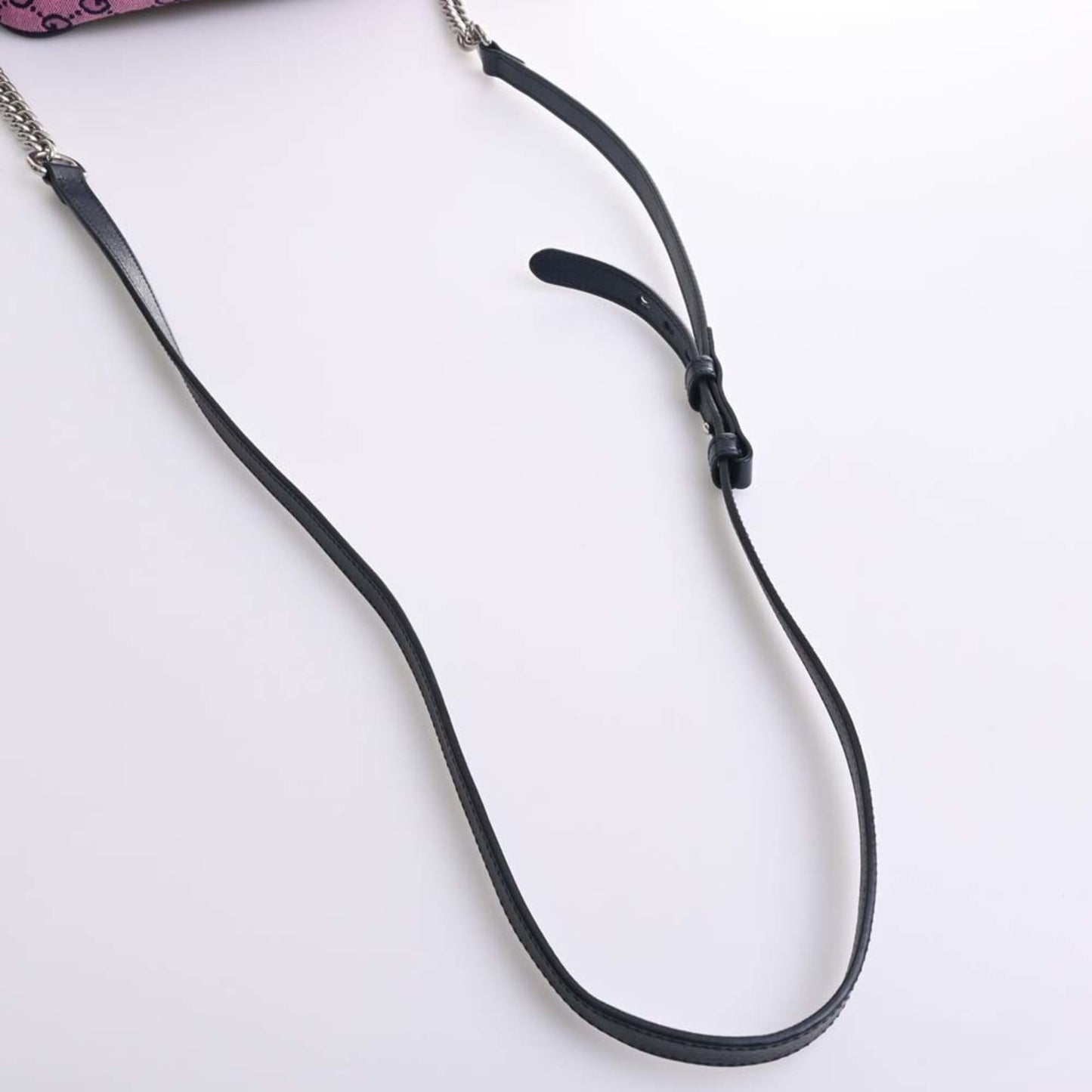 GUCCI GG Marmont Canvas Leather Chain Shoulder Bag 447632 Multicolor Women's