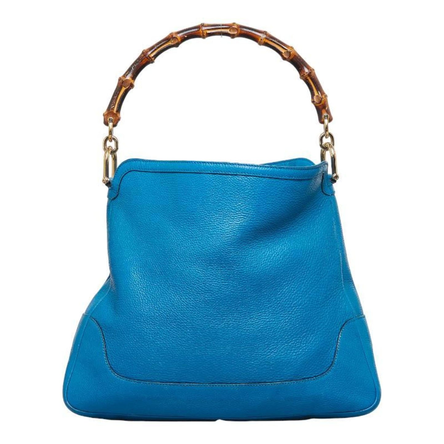 Gucci Bamboo Diana HandBag Shoulder Bag 282315 Blue Leather Ladies