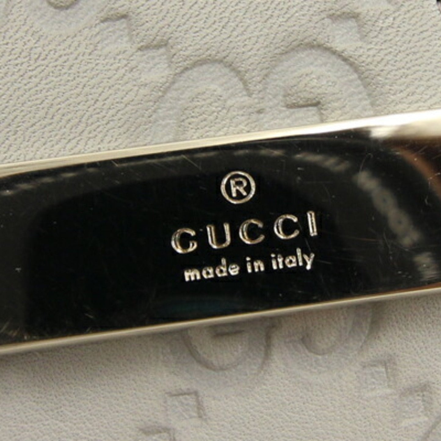 GUCCI Trifold Wallet sima 261502 Ivory Leather Women's