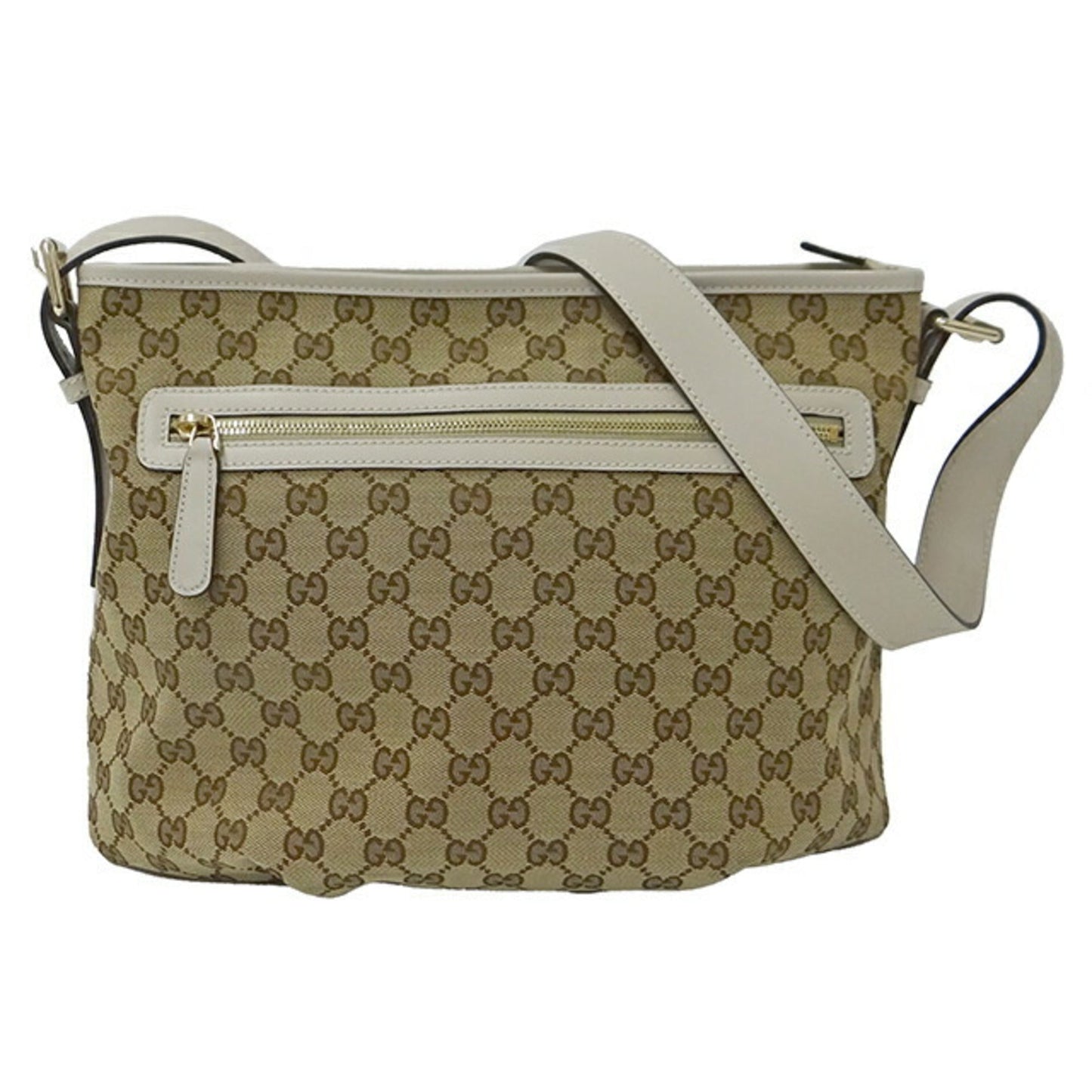 Gucci Bag ladies shoulder GG canvas ivory brown 388930
