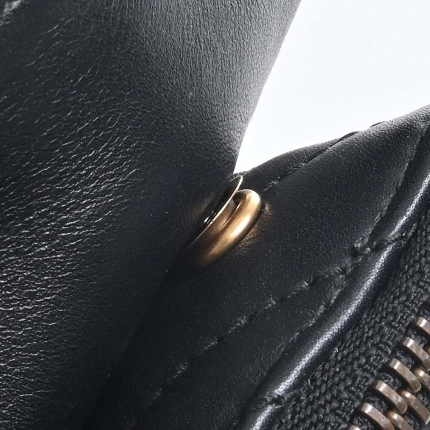 GUCCI GG Marmont Leather Shoulder Bag 453878 Black Women's