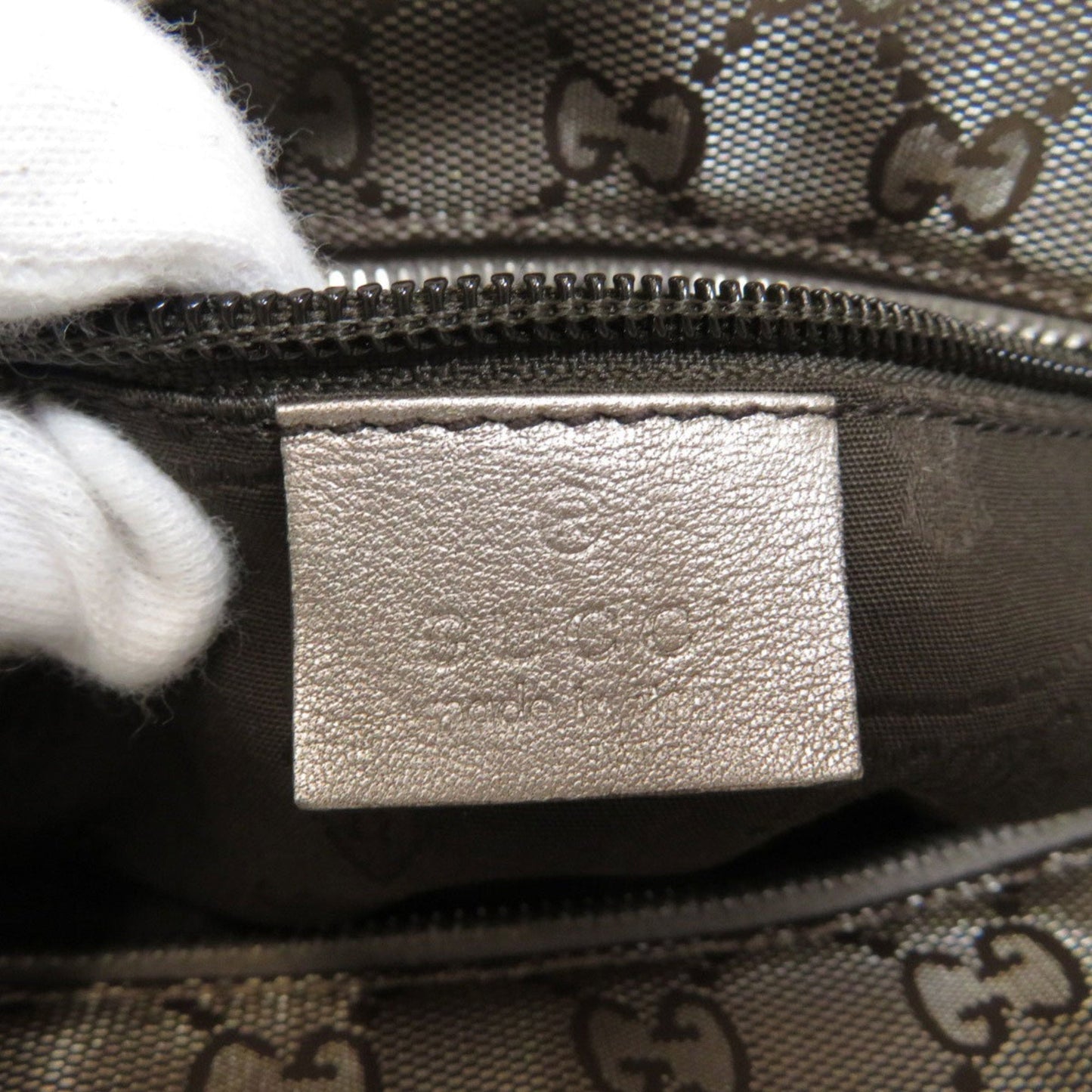 Gucci 211138 Imprimate Tote Bag PVC Leather Ladies