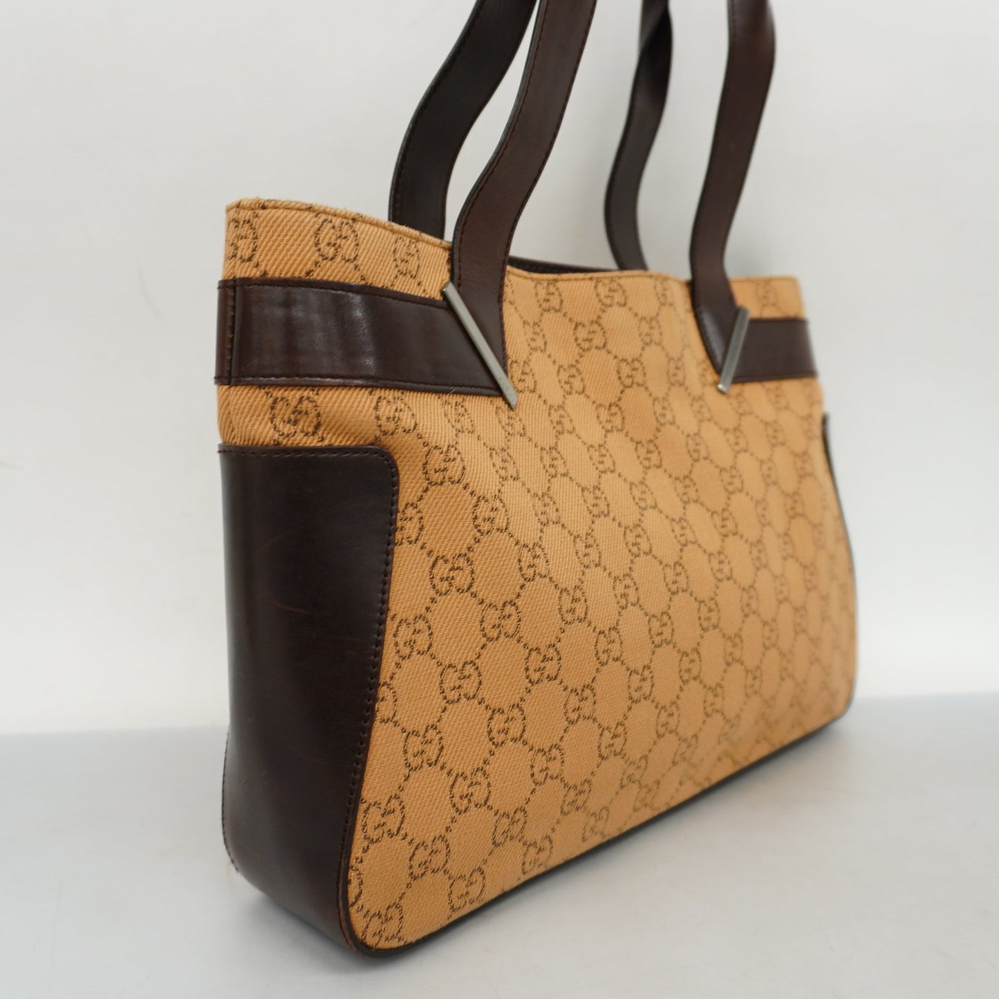 GUCCIAuth  GG Canvas Tote Bag 73983 Women's Tote Bag Brown