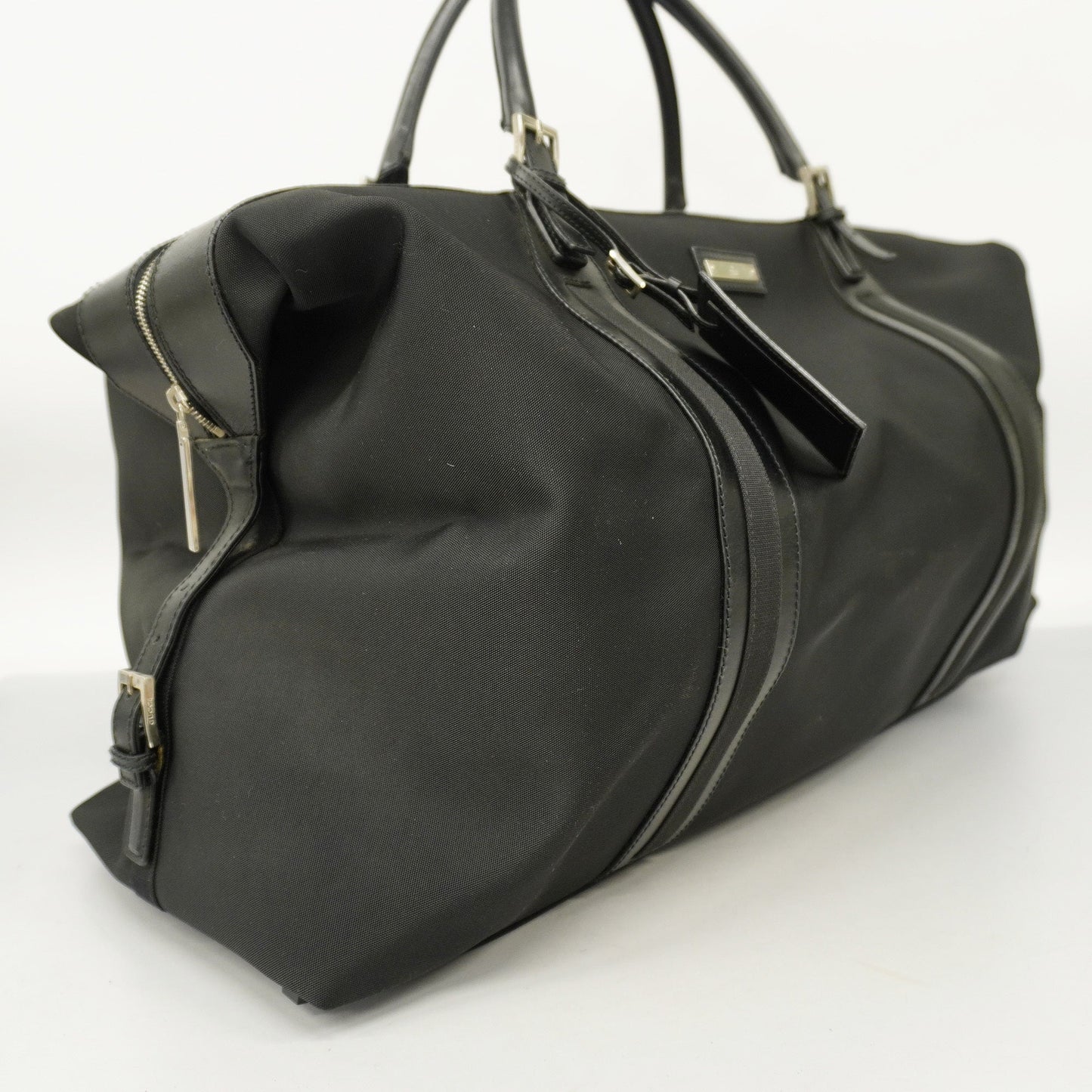 Gucci  Boston Bag 201847 Men,Women,Unisex Leather,Nylon Boston Bag Black