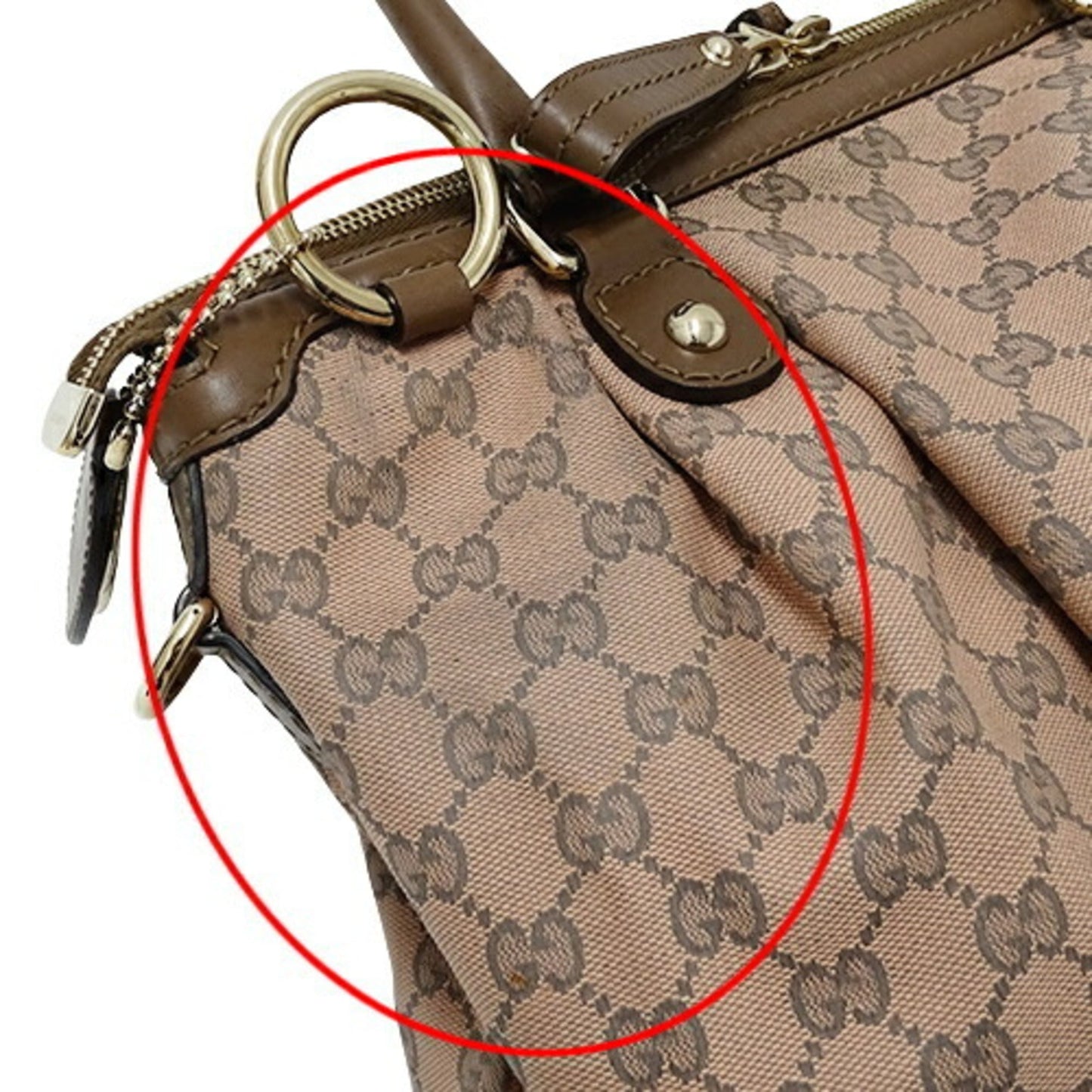 Gucci Bag ladies handBag shoulder 2way GG canvas Sookie pink brown 247902