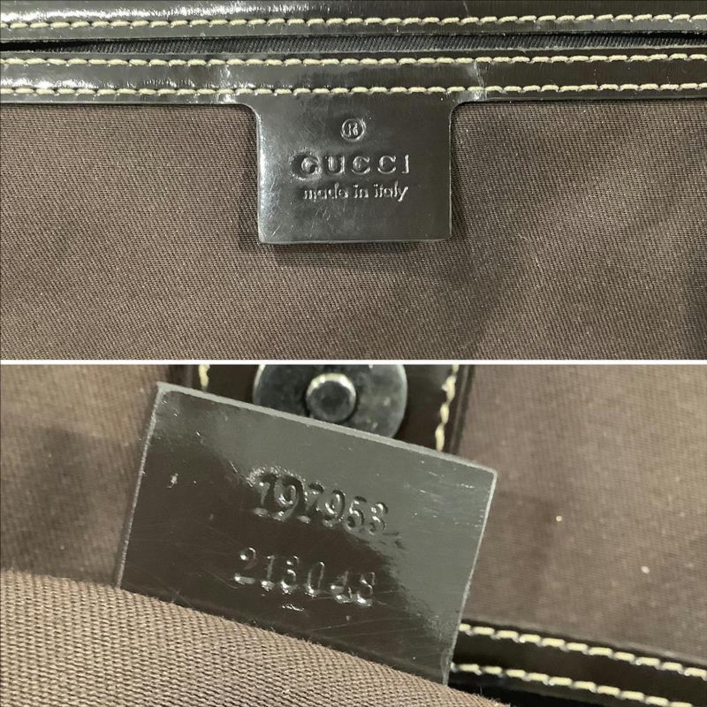 Gucci (Gucci) GG Pattern Tote Bag PVC Coated Canvas Brown Enamel 197953.213048 Women's