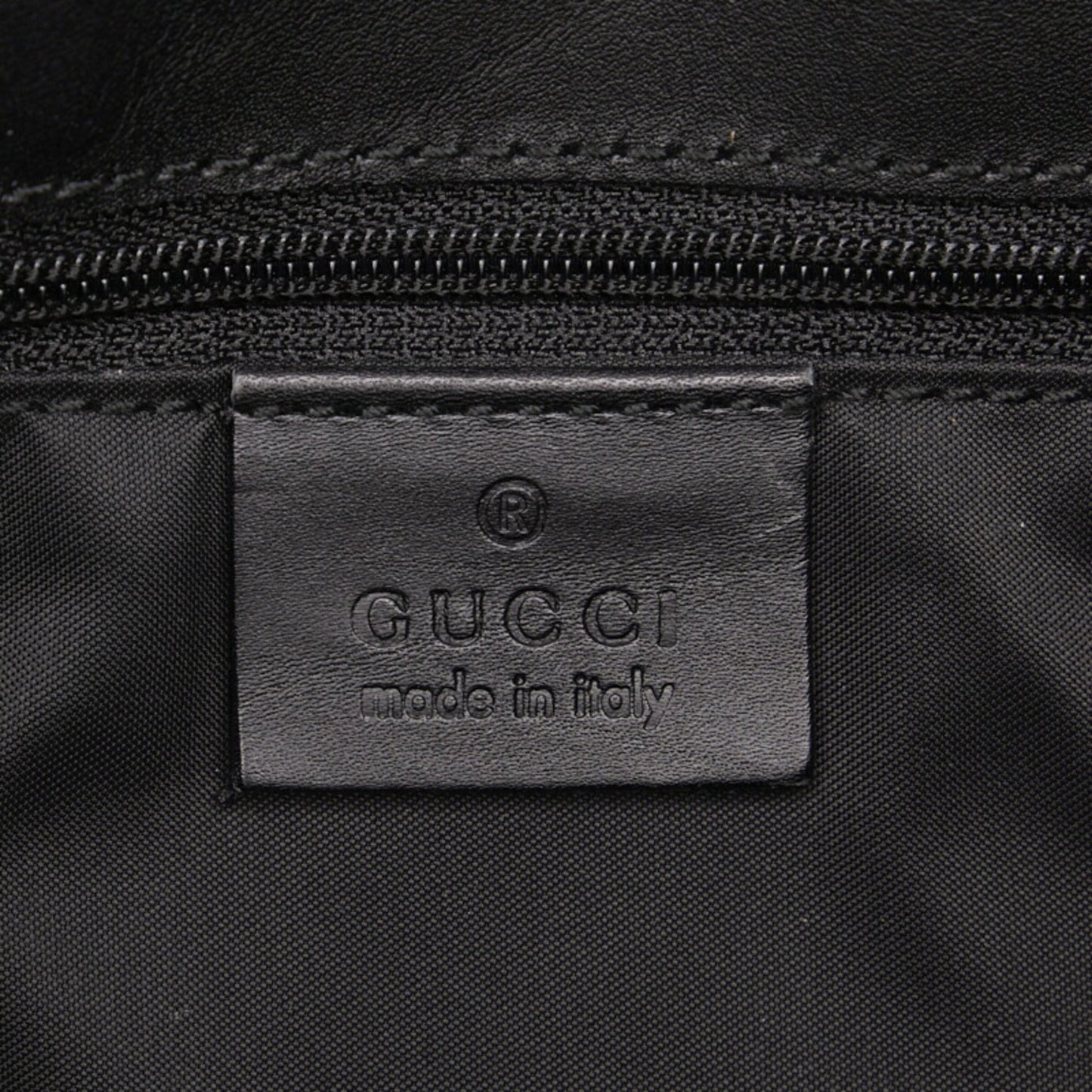 GUCCI GG Canvas One Shoulder Bag 001 4021 Black Leather Women's
