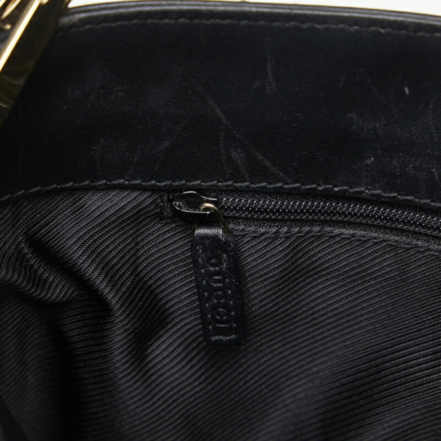 GUCCI GG canvas handbag one shoulder bag 001 4231 black leather ladies