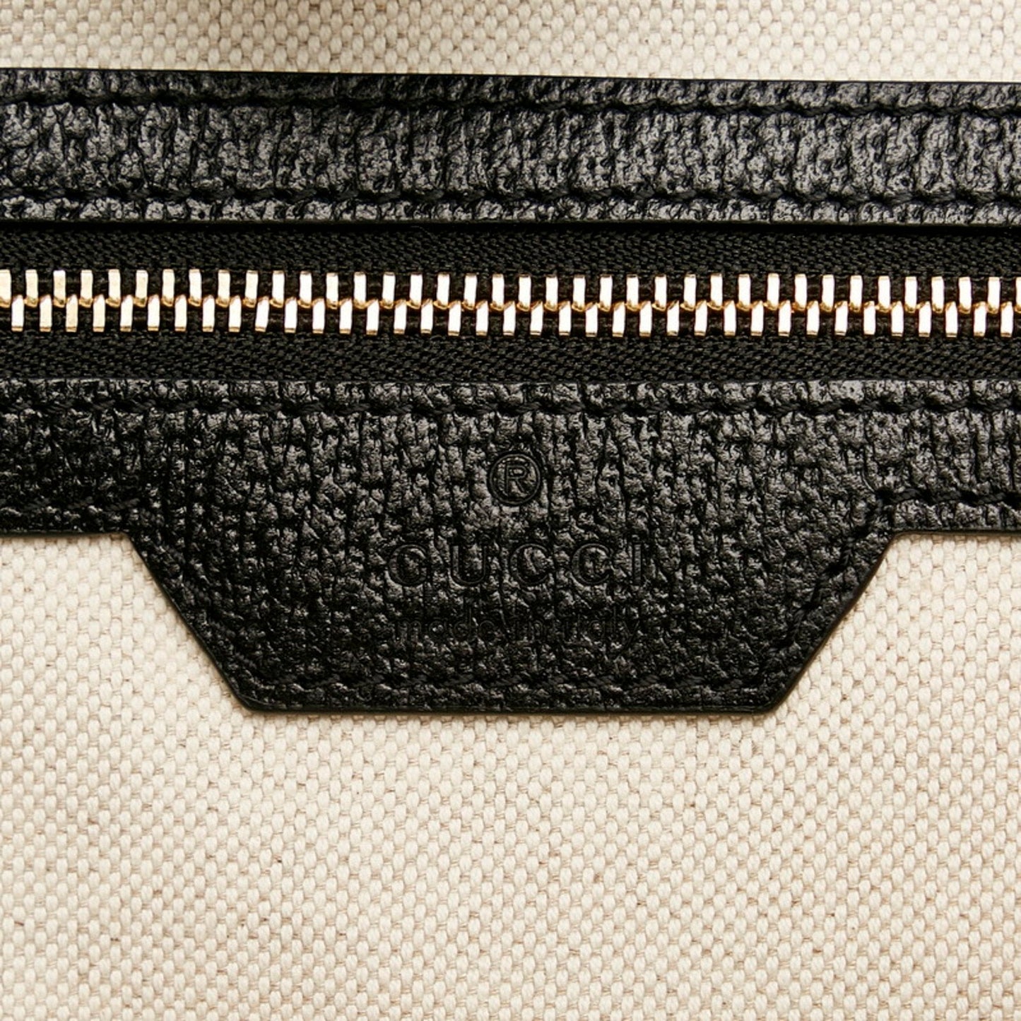 Gucci Offdia GG Medium Tote Bag 631685 Black Canvas Leather Ladies GUCCI