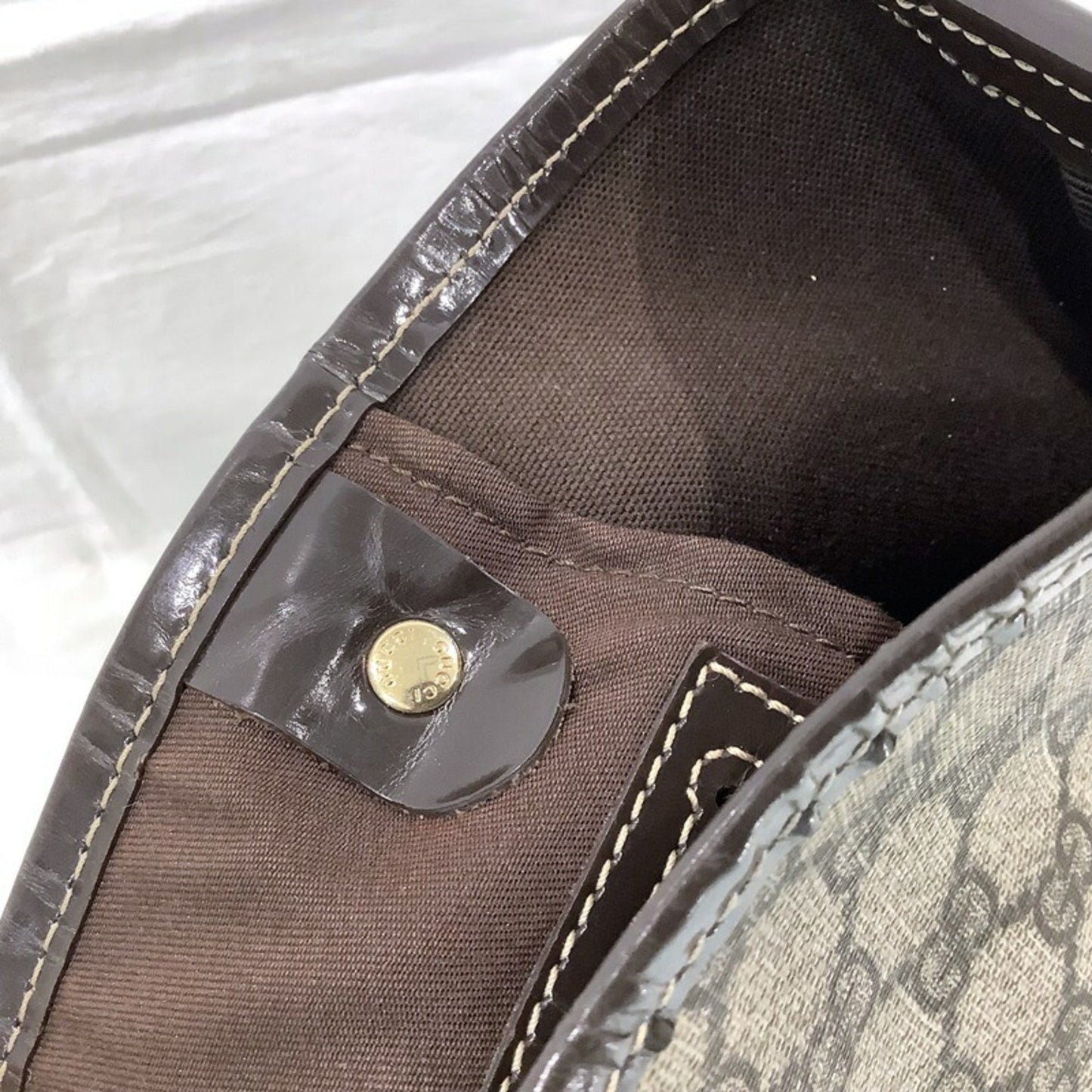 Gucci (Gucci) GG Pattern Tote Bag PVC Coated Canvas Brown Enamel 197953.213048 Women's