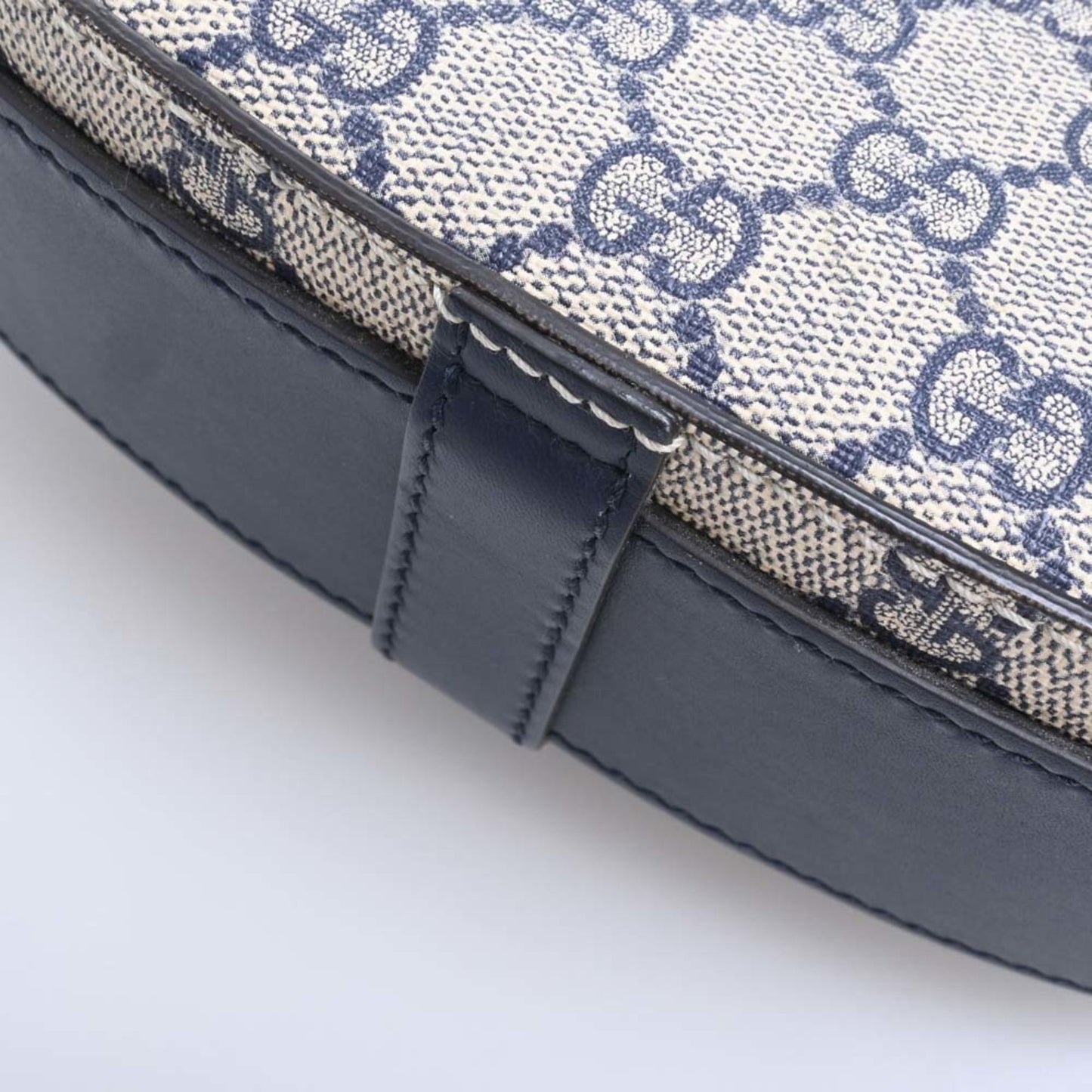 GUCCI GG Supreme Leather Shoulder Bag 432150 Navy Ladies