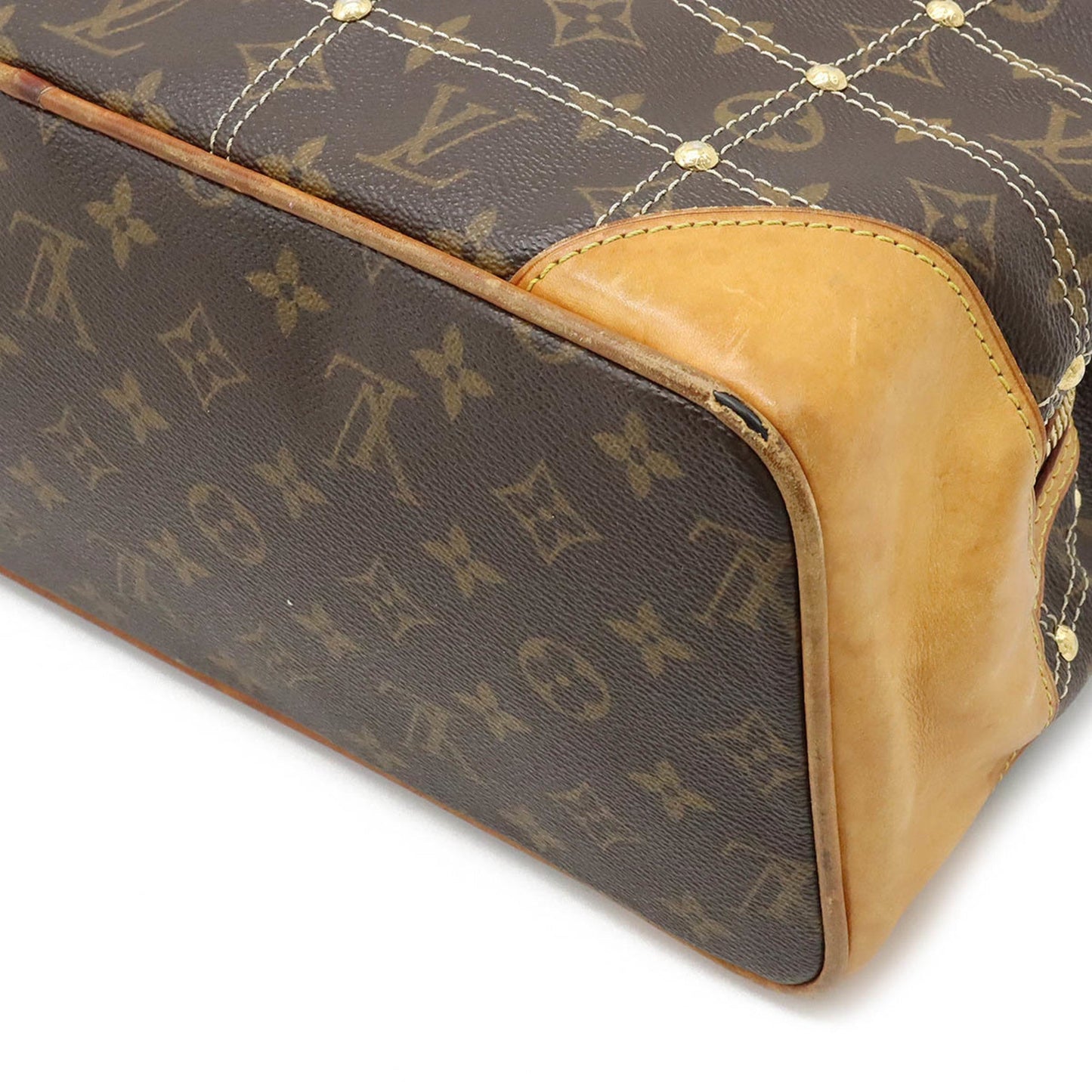 LOUIS VUITTON Monogram Rivet Tote Bag Shoulder Stitch M40140
