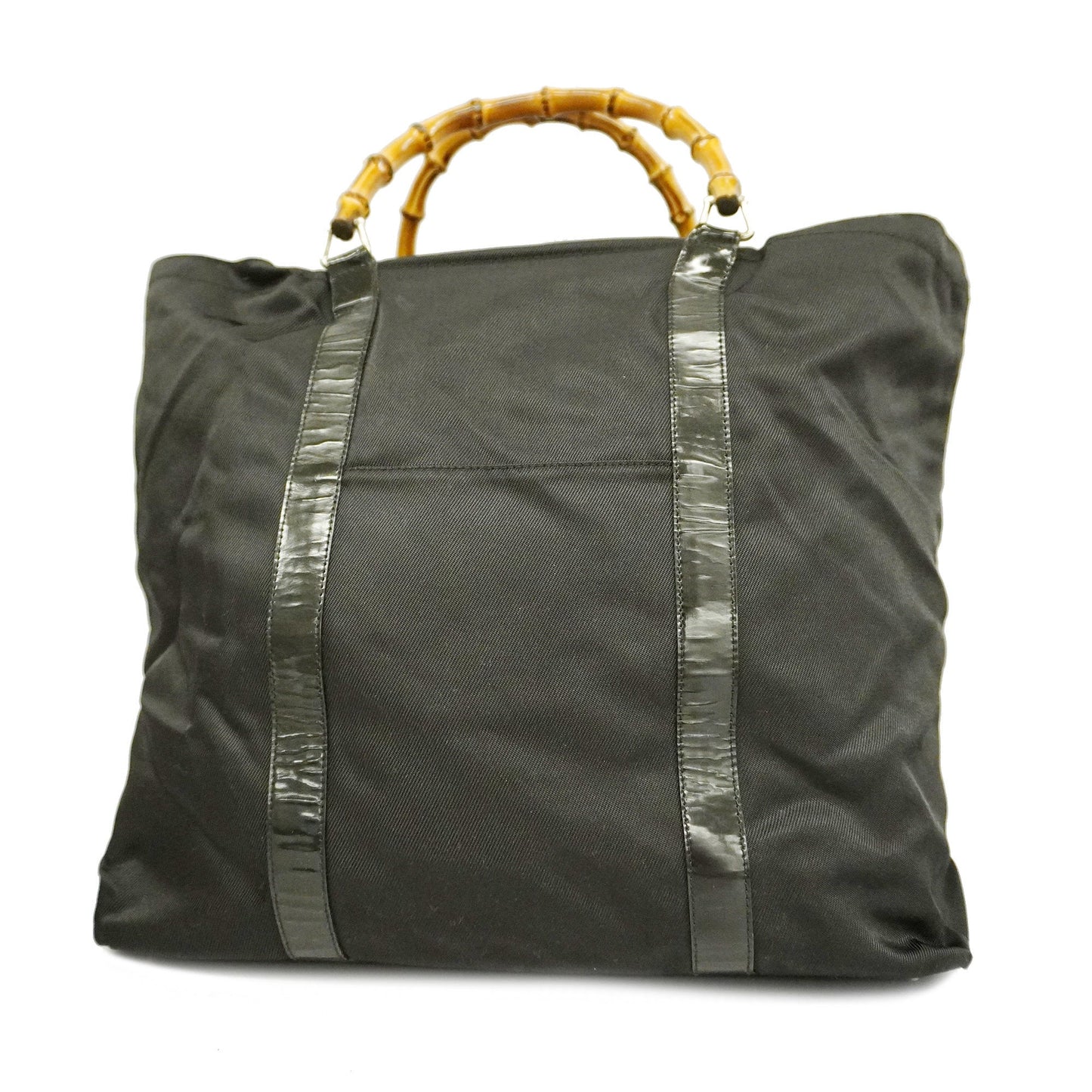 GUCCI  Bamboo Boston Bag 002 3754 0412 Men,Women,Unisex Nylon Canvas Black