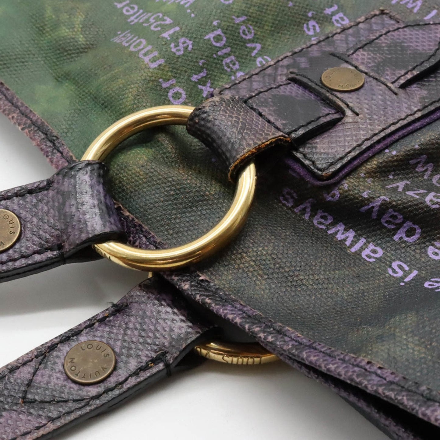 LOUIS VUITTON Monogram Jokes Heartbreak Tote Bag Large Shoulder Violet M95740