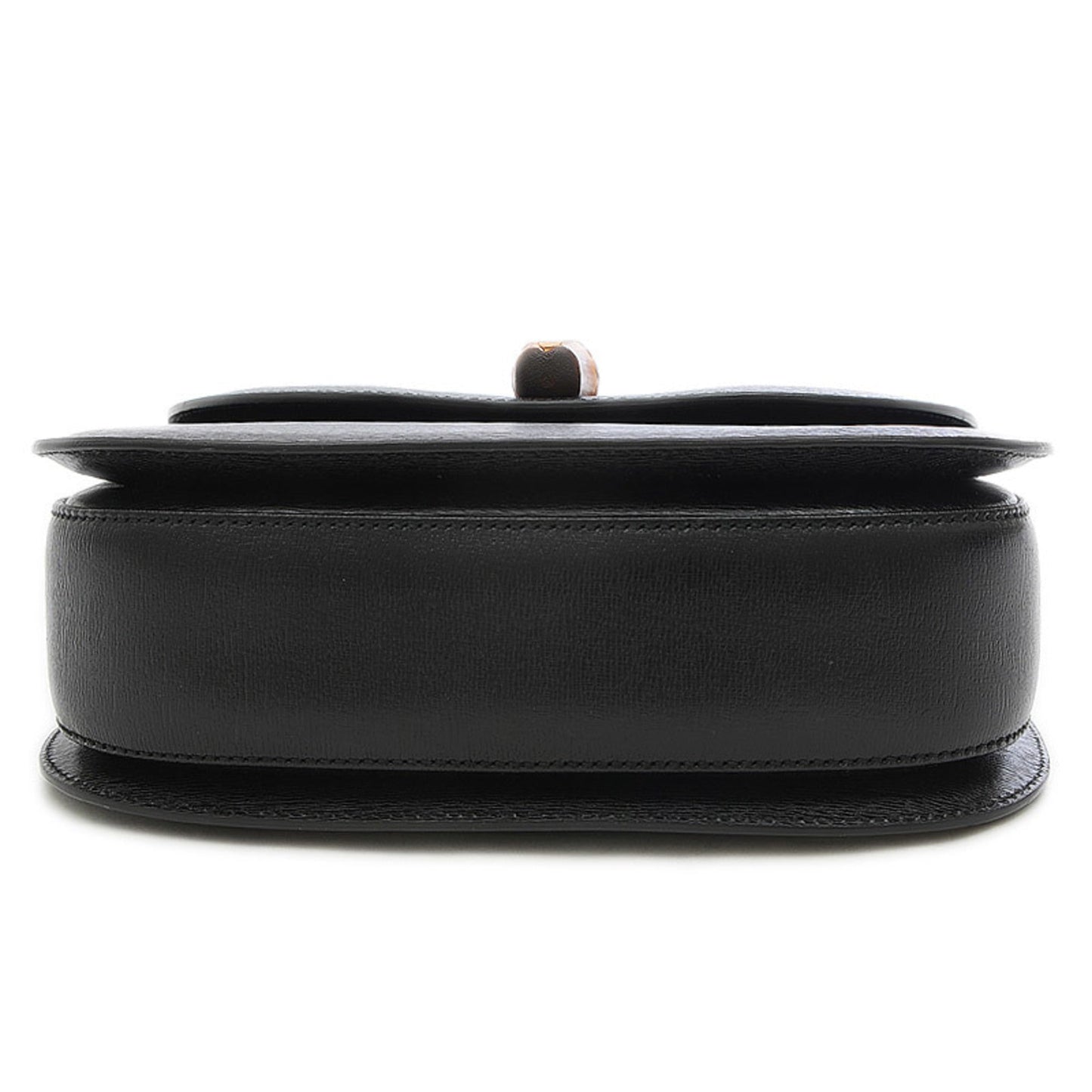 Gucci Classic Bamboo Top Handle Bag 2Way Shoulder Leather Black 409398