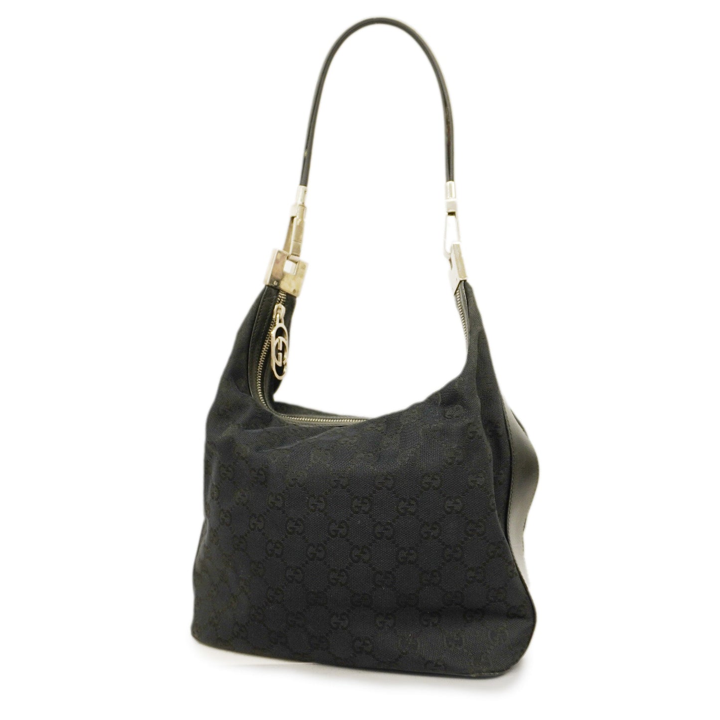 GUCCI Auth  GG Canvas Handbag 001 3814 Women's Leather Black