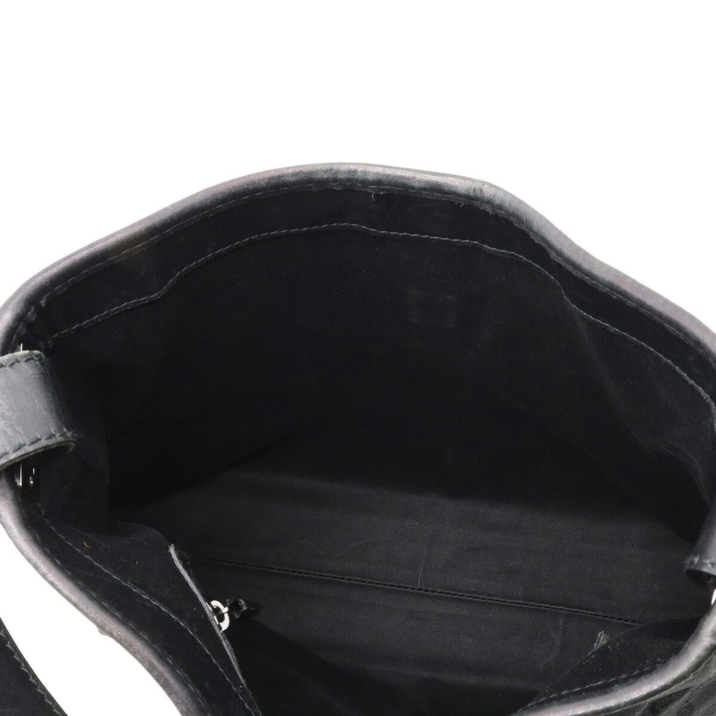 GUCCI GG Canvas New Jackie Shoulder Bag Leather Black 110291