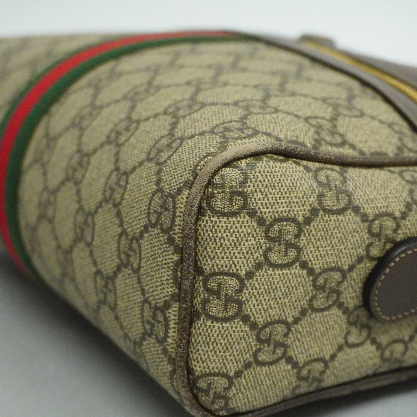 GUCCIAuth  Sherry Line Shoulder Bag 517080 GG Supreme,Leather Beige,Brown