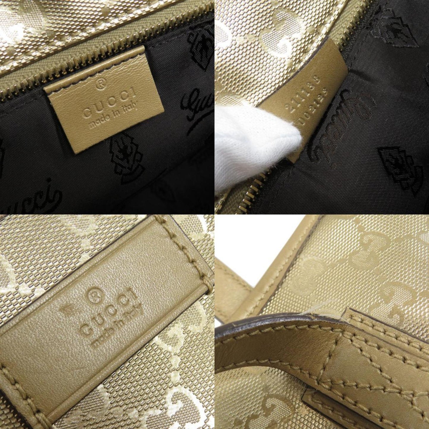 Gucci 211138 GG Imprime Handbag PVC Ladies