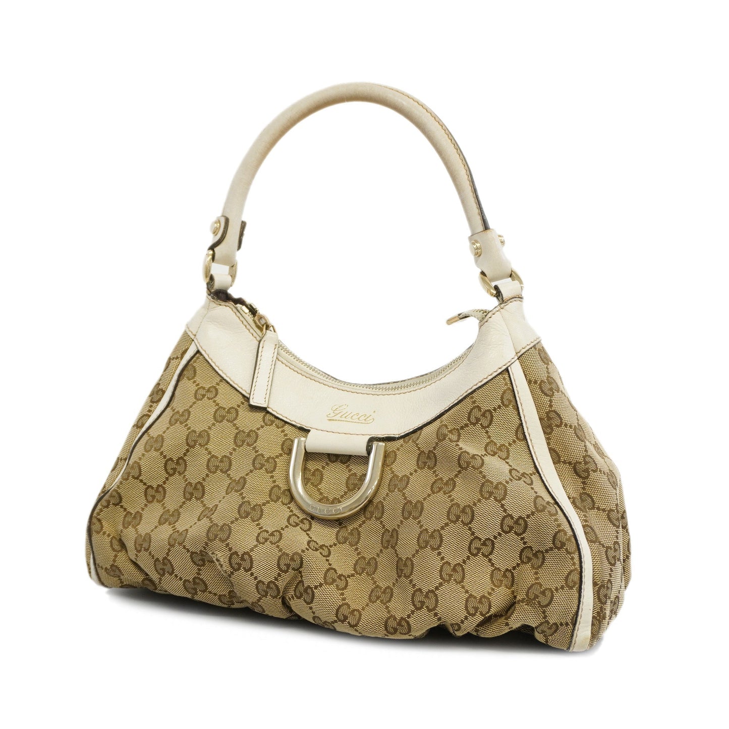 GUCCI  GG Canvas Handbag 190525 Women's Handbag Beige,White