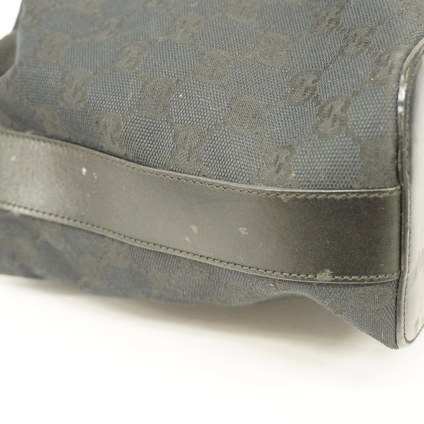 GUCCI Auth  GG Canvas Handbag 001 3814 Women's Leather Black