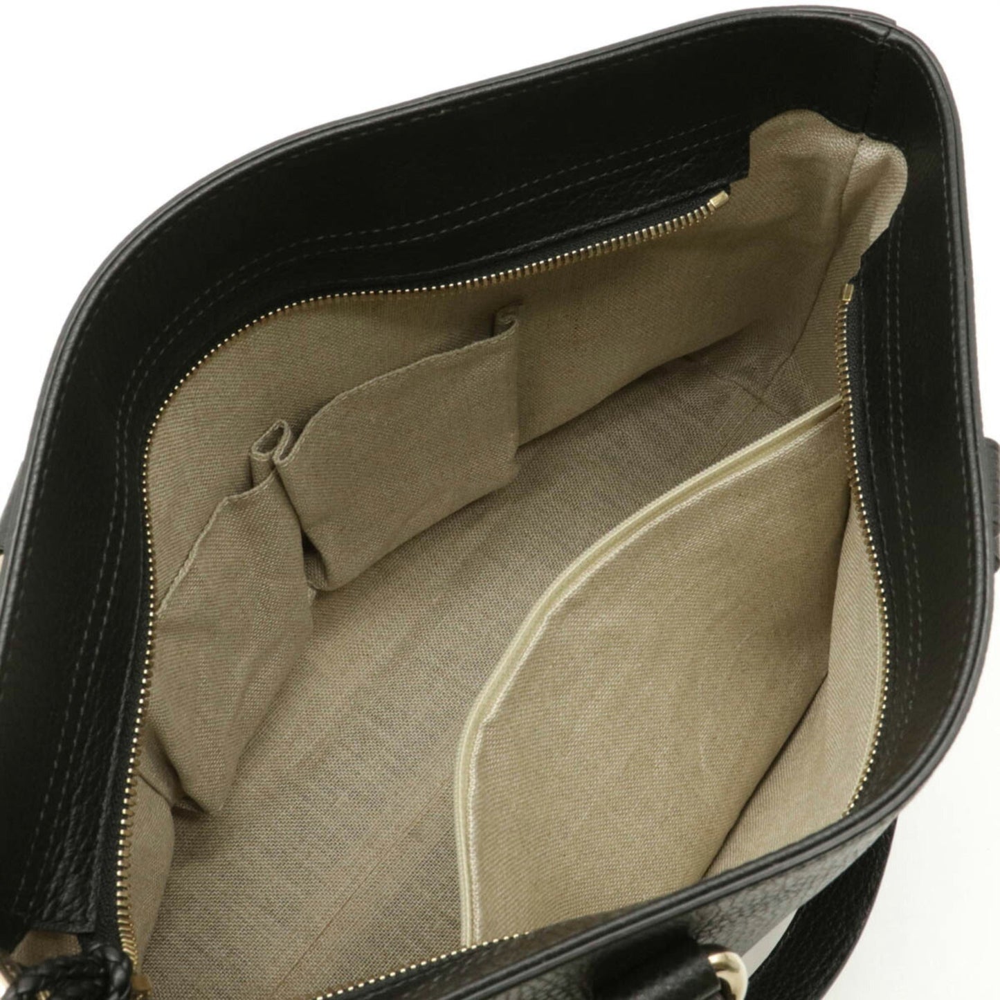Gucci bamboo tote bag handbag shoulder leather black 449642