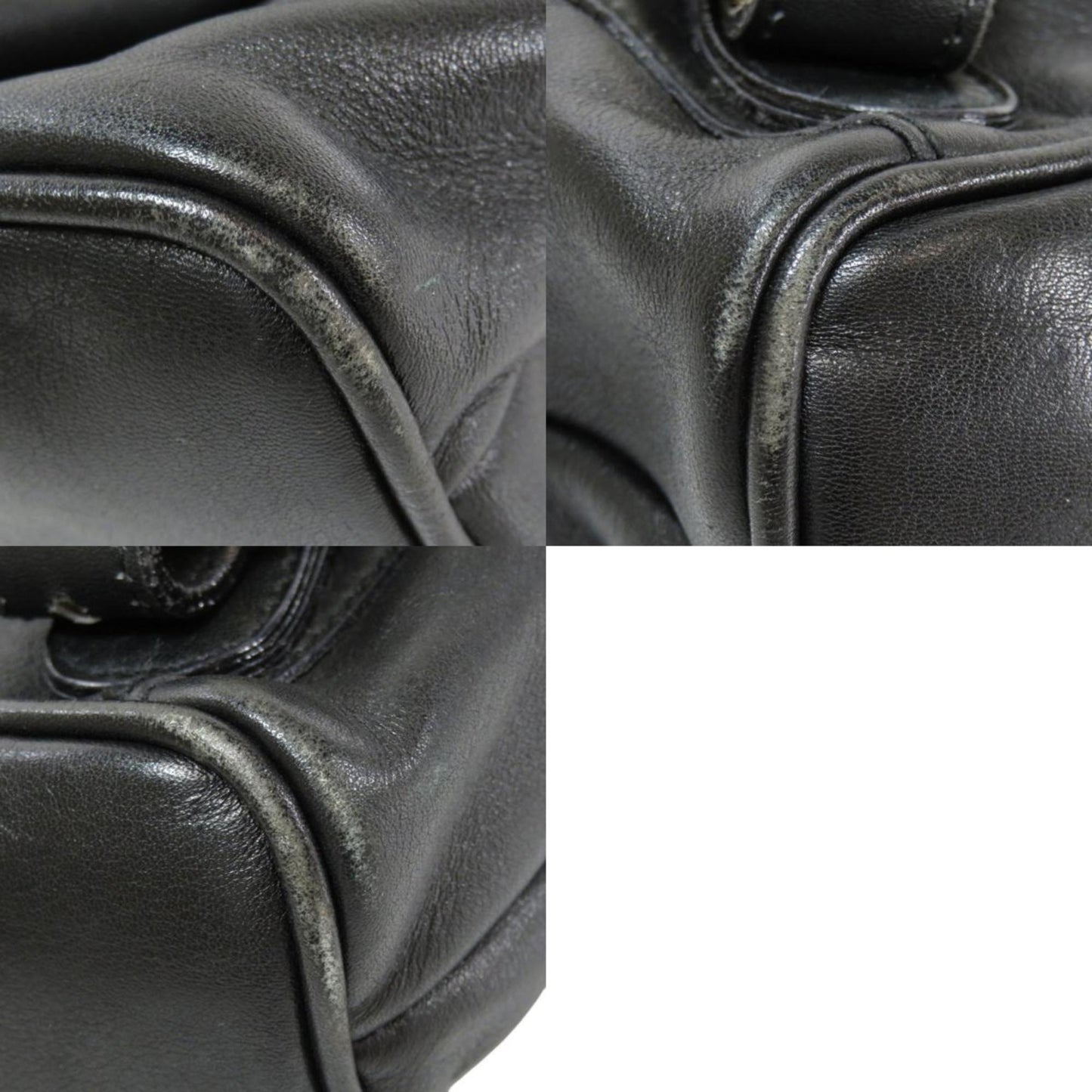 Gucci 003 3444 Bamboo Backpack Daypack Leather Ladies