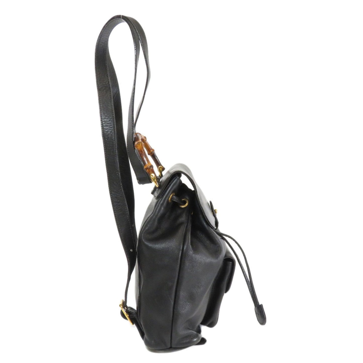 Gucci 003 3444 Bamboo Backpack Daypack Leather Ladies
