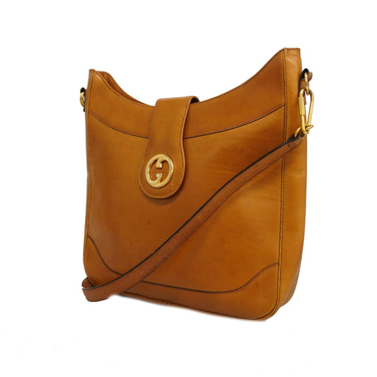Gucci Shoulder Bag Old Gucci Women's Leather Shoulder Bag Brown