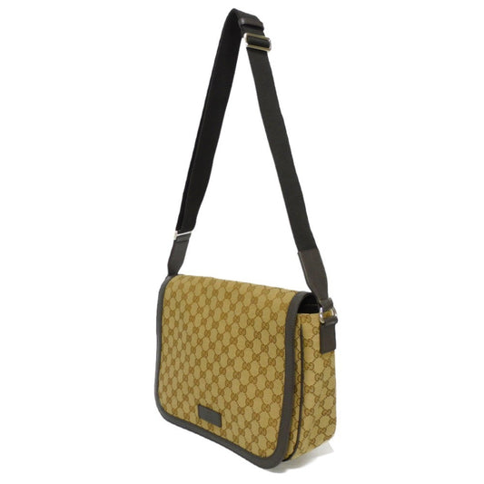 GUCCI Shoulder Bag GG Canvas Messenger Beige Brown Crossbody Logo Embossed 449171 KY9KN 9886 Men's Women's