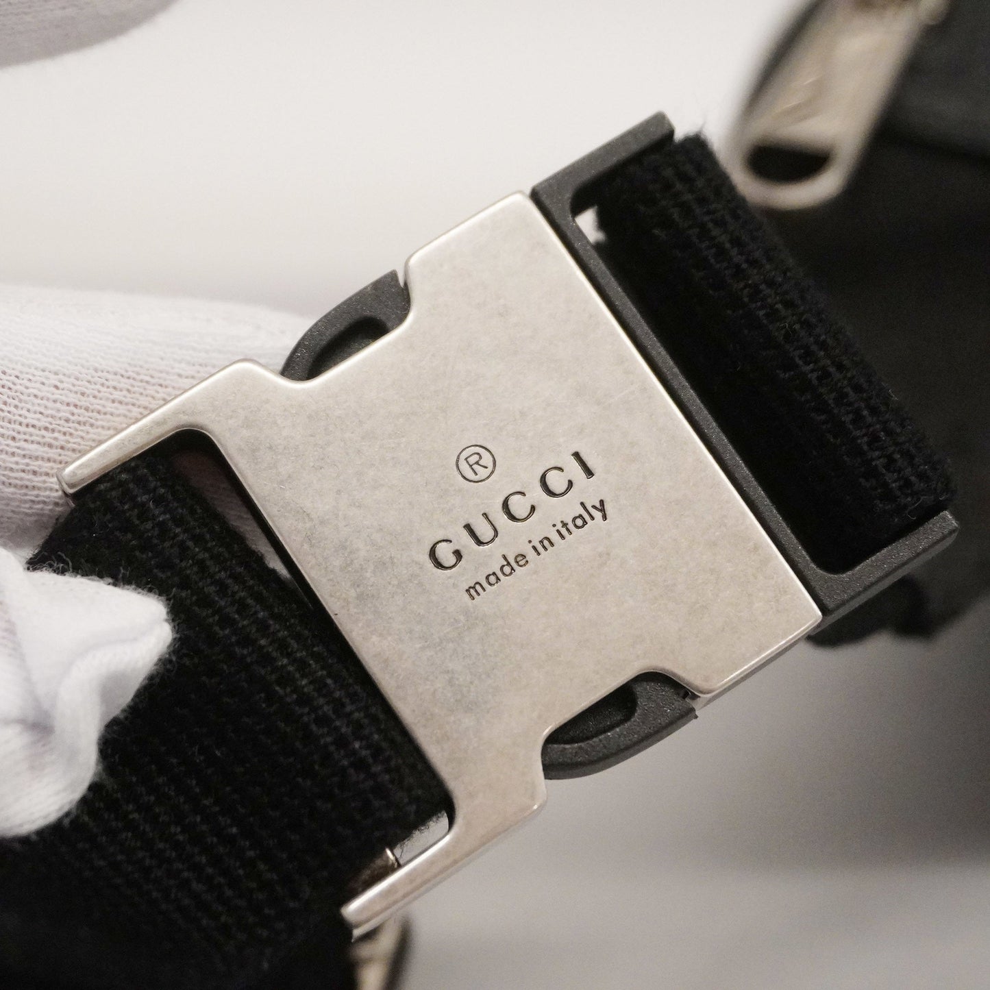 GUCCIAuth  Jumbo GG Jumbo GG 696031 Unisex Canvas Sling Bag Black