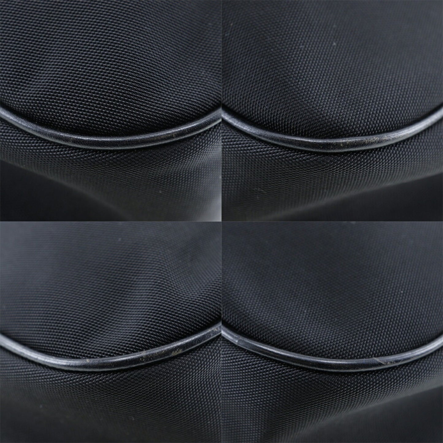 GUCCI Bamboo Handbag 001-0577 Nylon Canvas Made in Italy Black Shoulder 2way A4 Magnetic Type Ladies