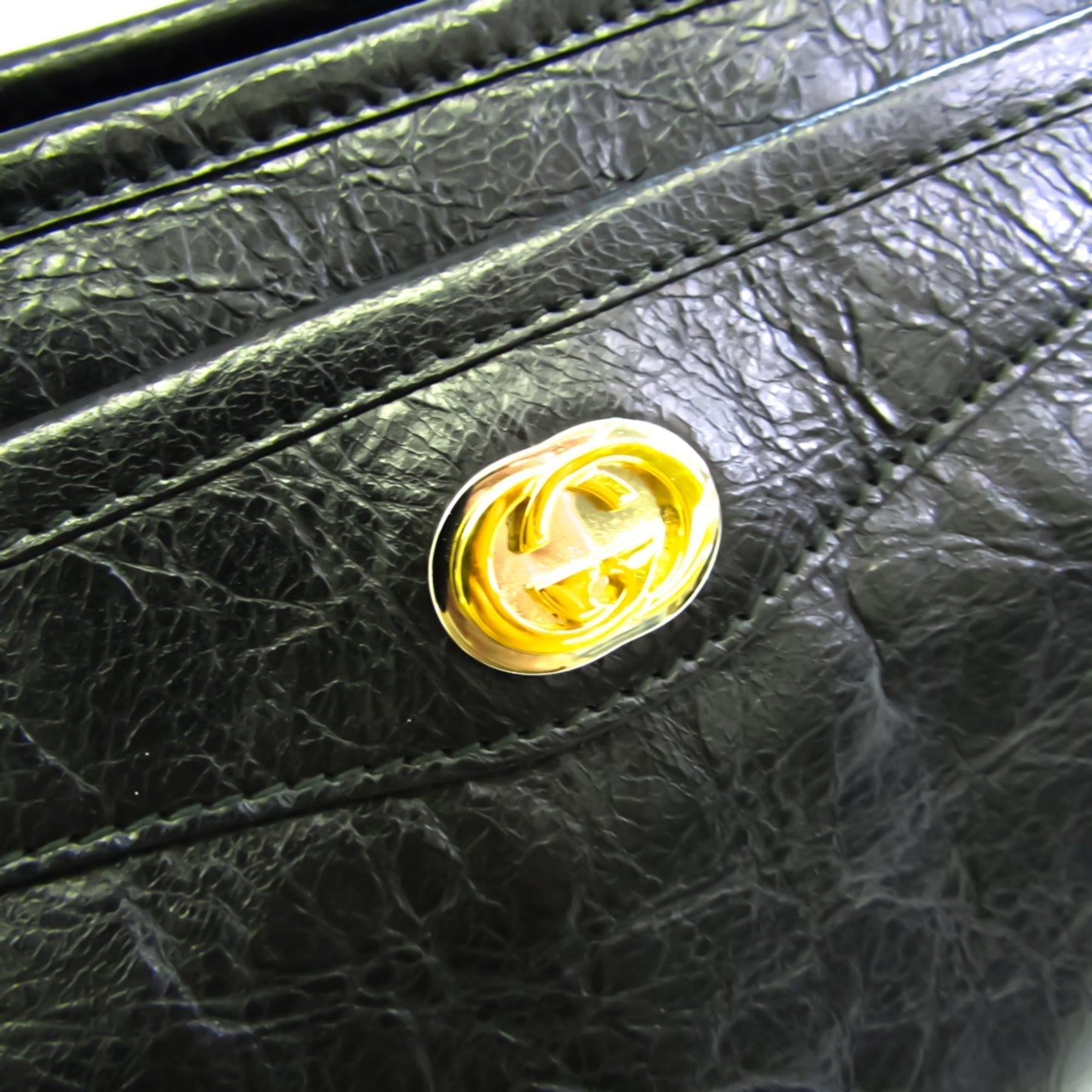 Gucci Unisex Leather Clutch Bag Black