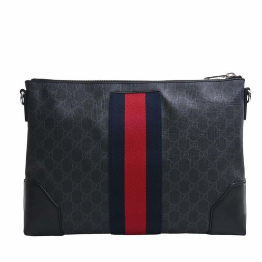 GUCCI GG Supreme Shoulder Bag 474139 Black Men's