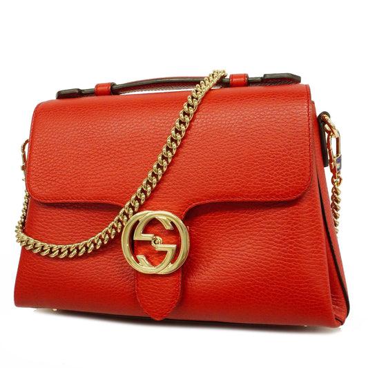 Gucci 2way Bag Interlocking G 2way Bag Interlocking G 510302 Women's Leathe