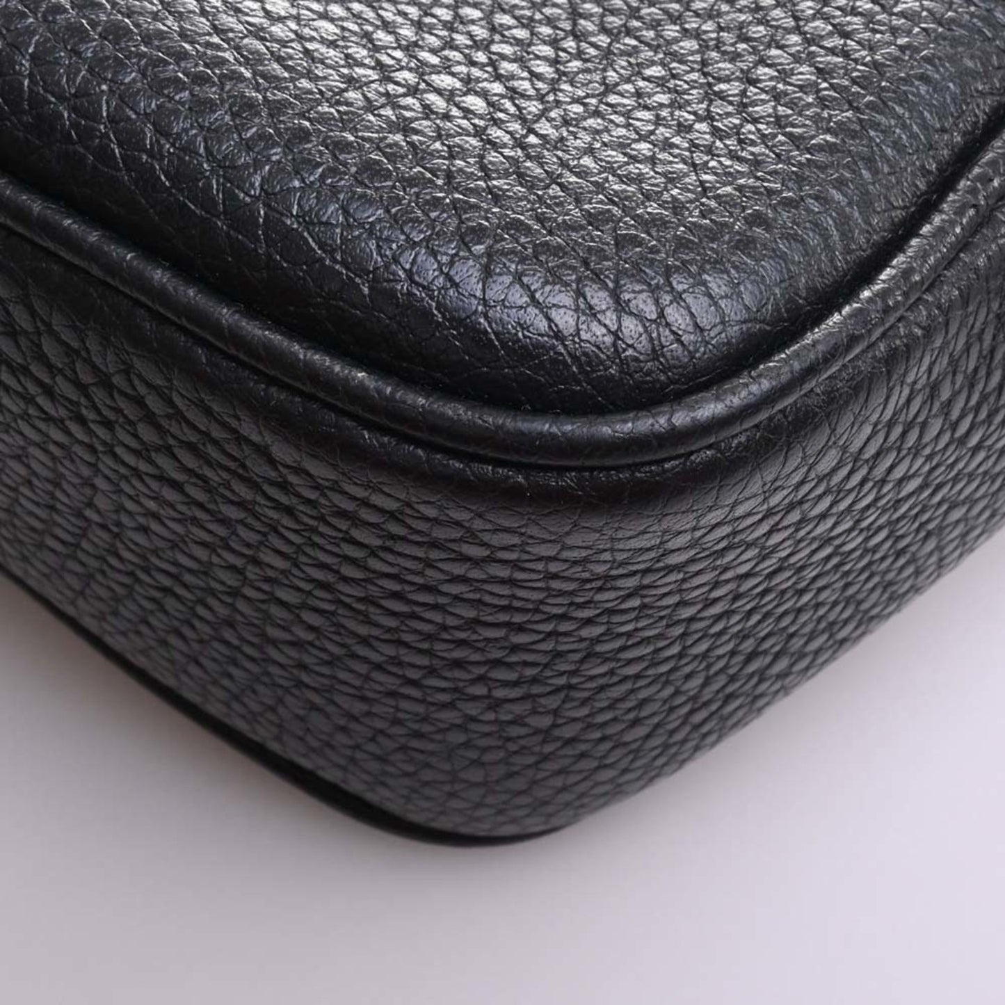 GUCCI Soho Leather Small Disco Bag Shoulder 308364 Black Ladies