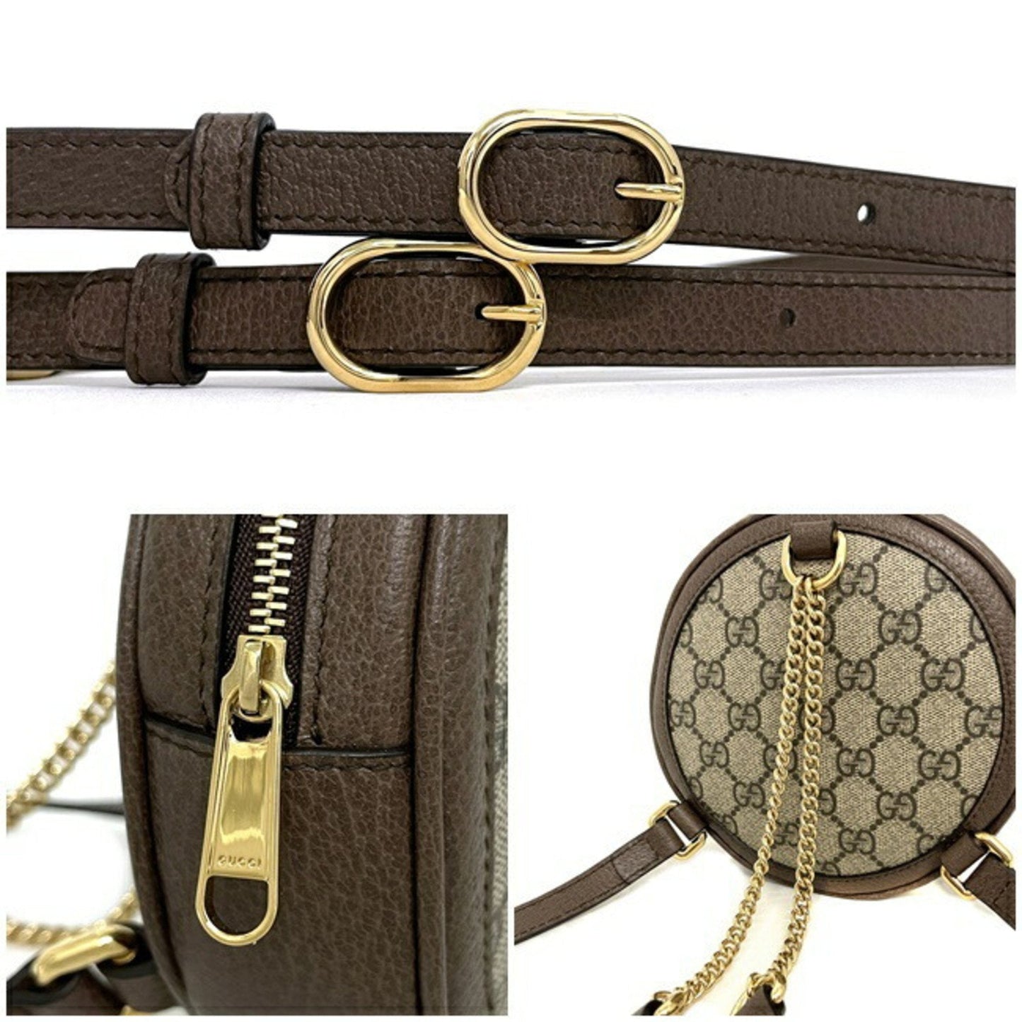 Gucci rucksack GG backpack beige green red gold offidia 598661-96iwg-8745 PVC leather GUCCI round sherry mini ladies chain