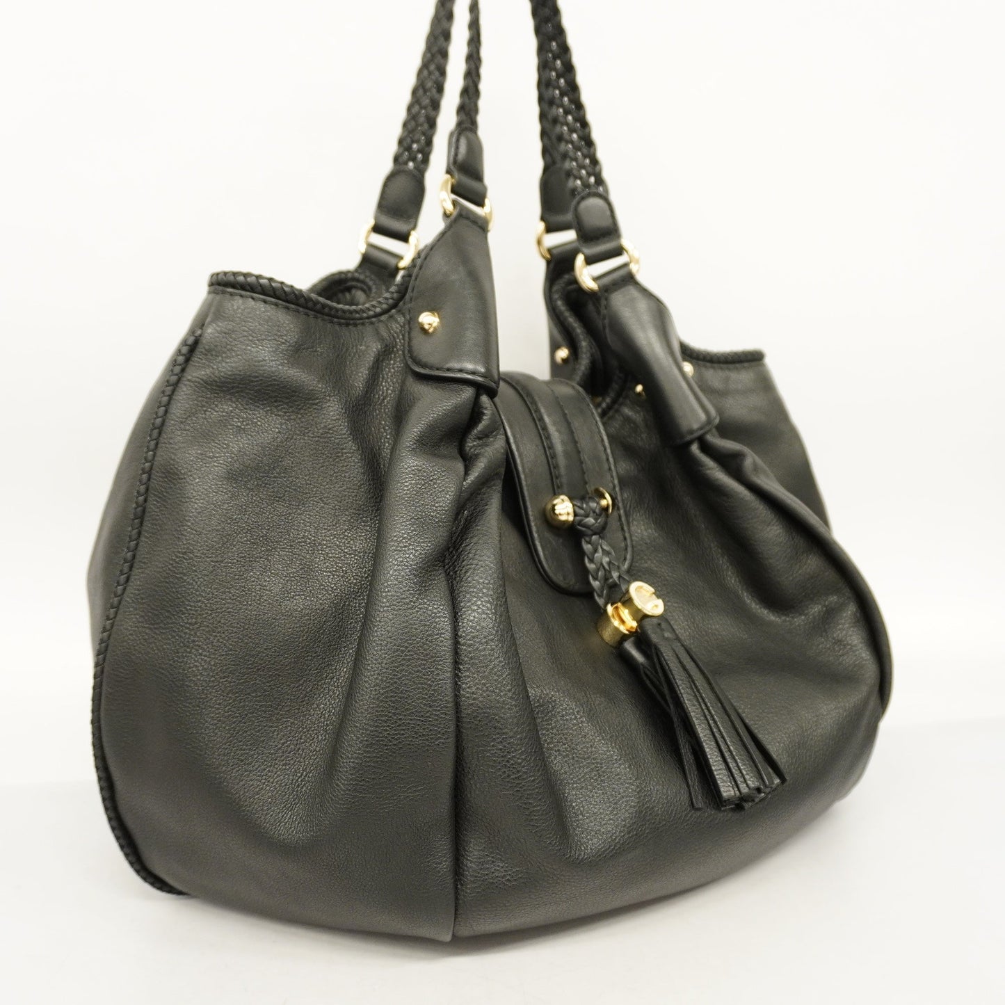 Gucci  Marrakech 257029 Women's Leather Shoulder Bag Black