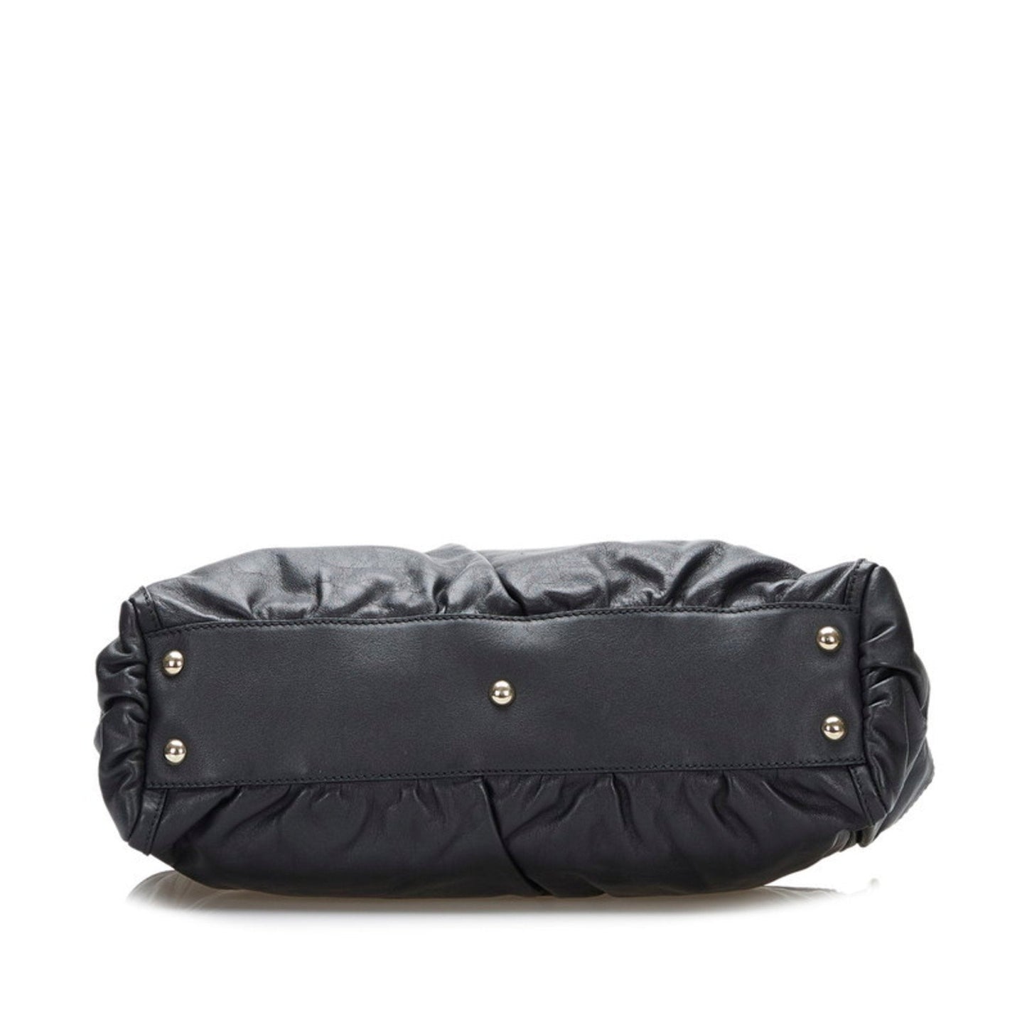 Gucci Abbey Handbag Tote Bag 189831 Black Leather Ladies Gucci