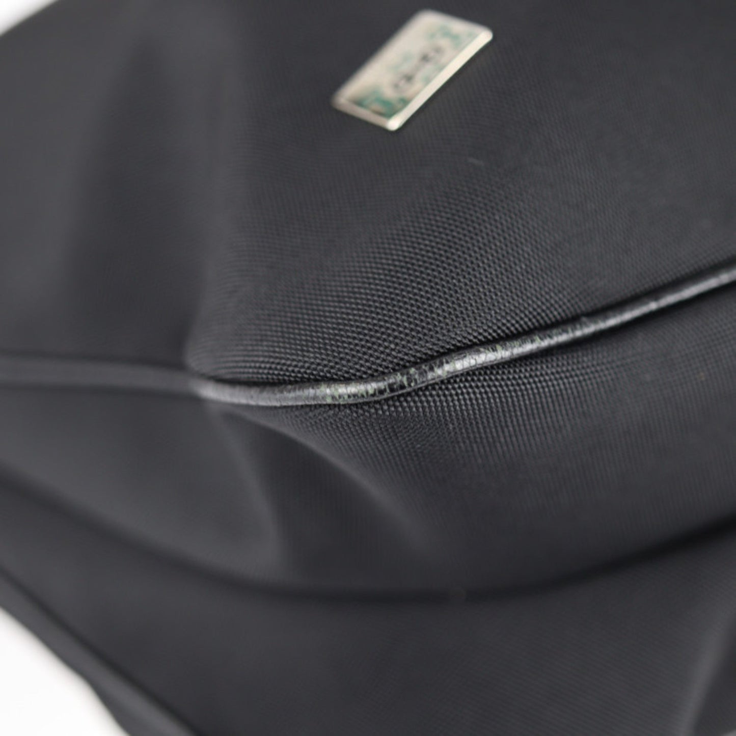 Gucci Horsebit Shoulder Bag 146243 Nylon Canvas Leather Black Semi