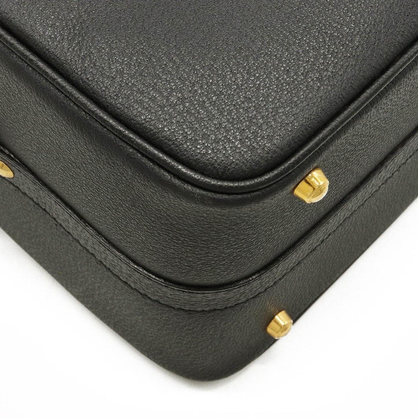Gucci bamboo vanity bag handbag shoulder leather black 013 122 2491
