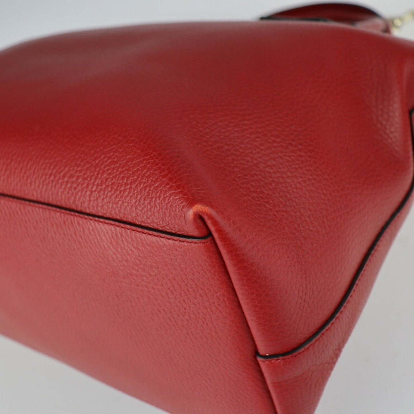 Gucci handbag 449660 leather red gold metal fittings 2WAY shoulder bag GG charm