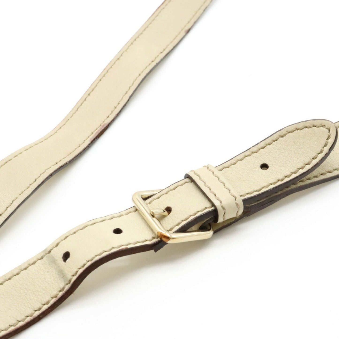 GUCCI GG Canvas Shoulder Bag Leather Khaki Beige Ivory White 169998