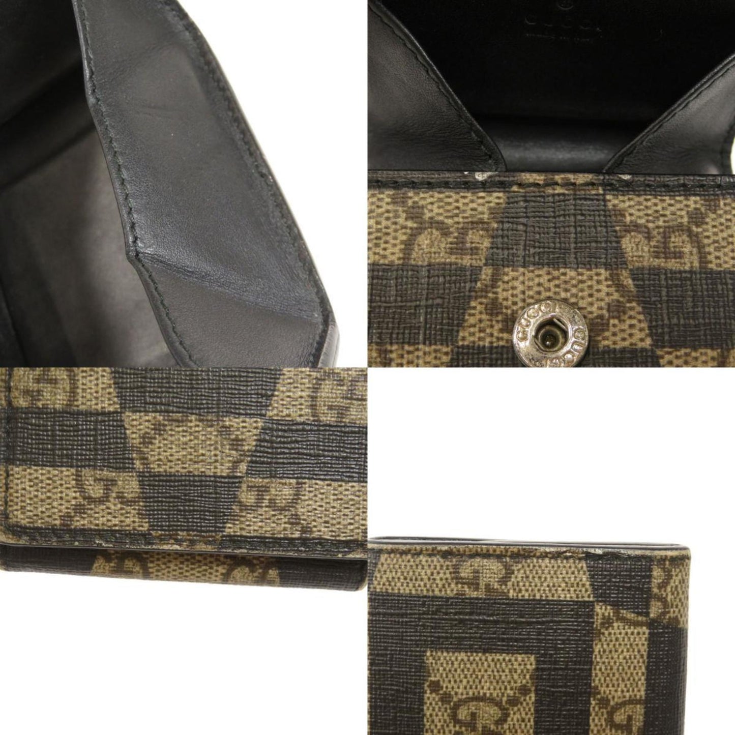 Gucci 406565 GG pattern coin case leather ladies