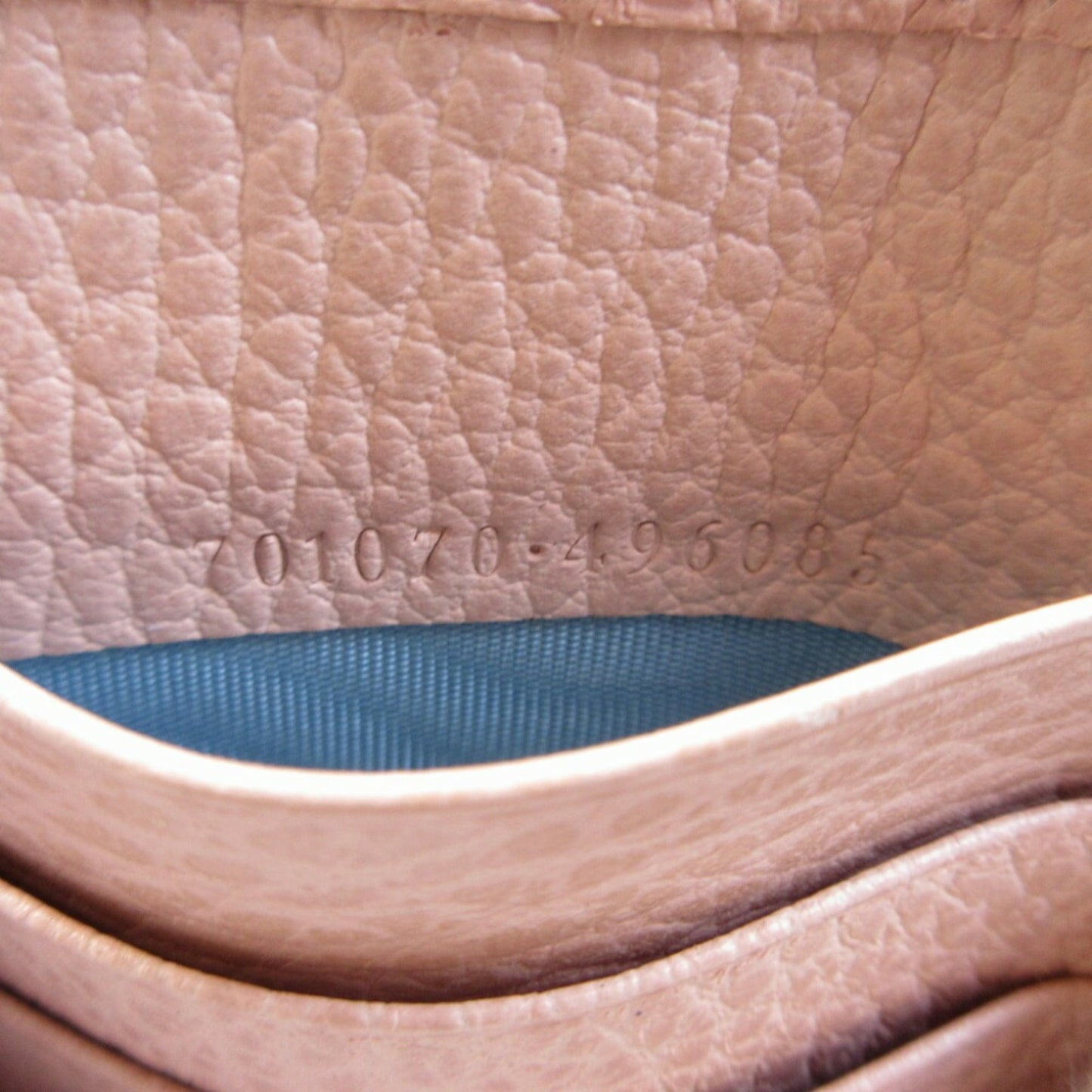 GUCCI 701070 Double G Leather Pink Coin Case