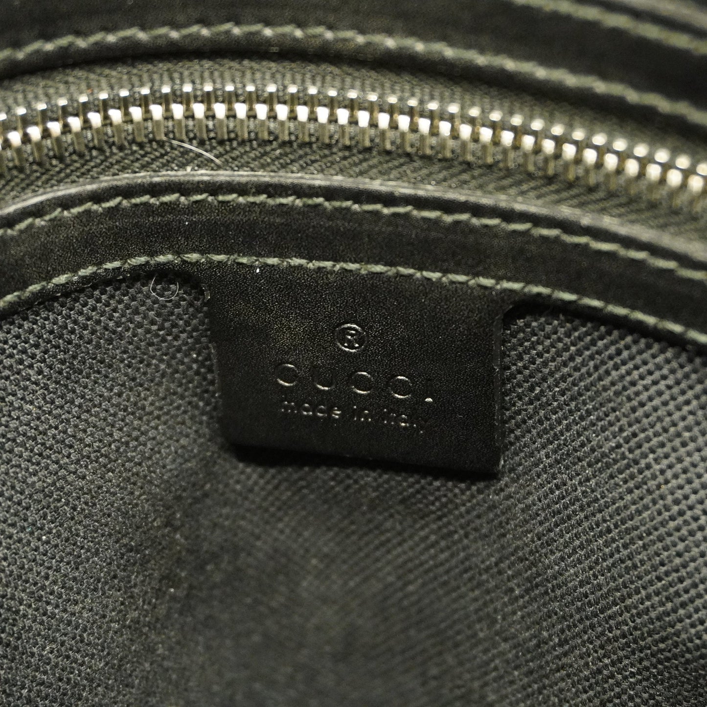 Gucci  474137 Men's PVC,Leather Shoulder Bag Black