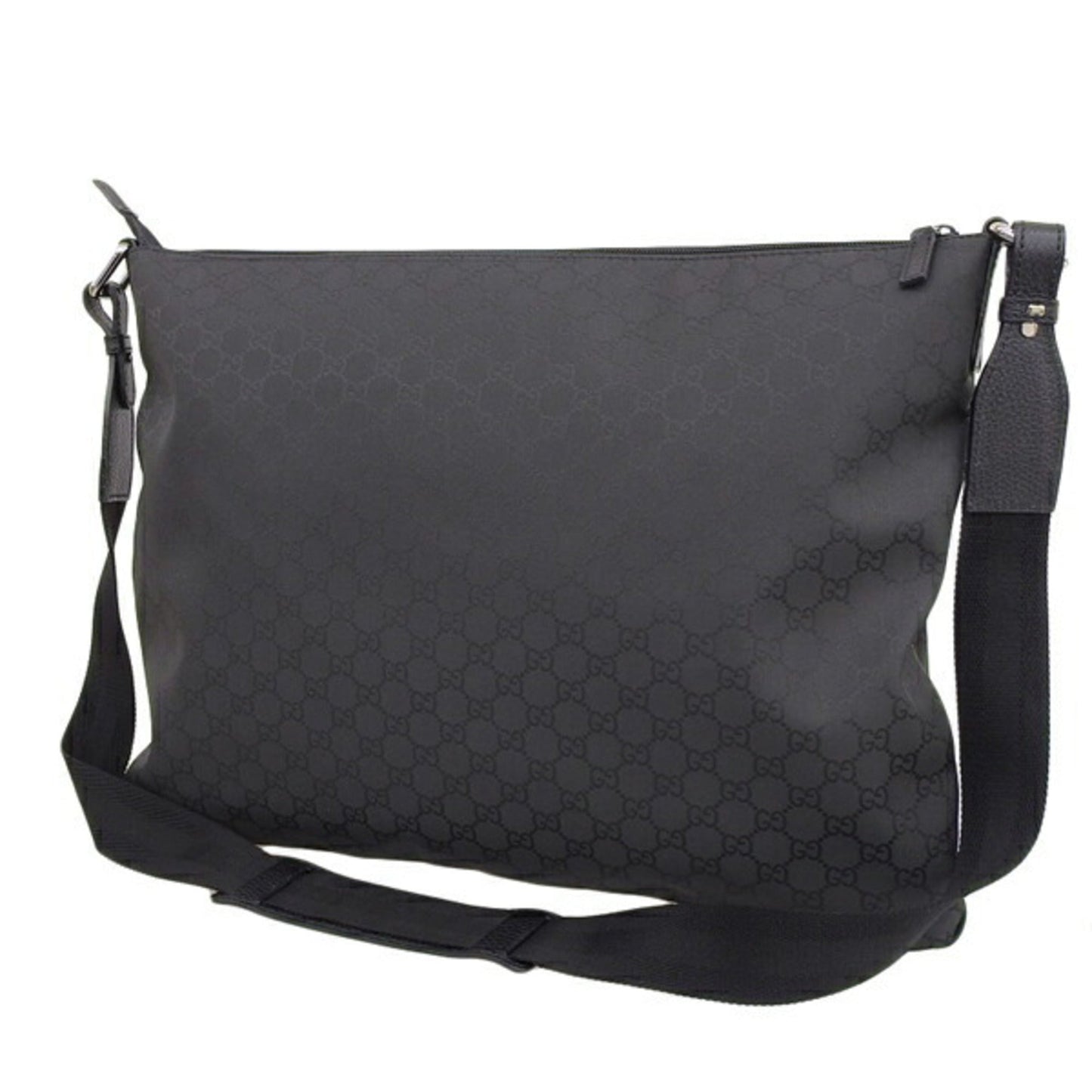 GUCCI GG Nylon Shoulder Bag 190628 Black Ladies