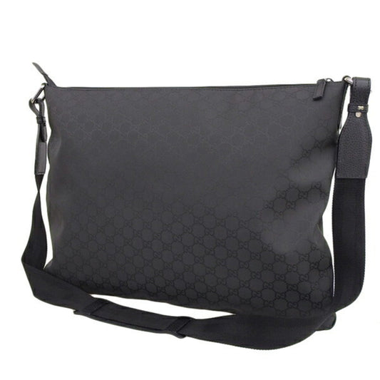 GUCCI GG Nylon Shoulder Bag 190628 Black Ladies