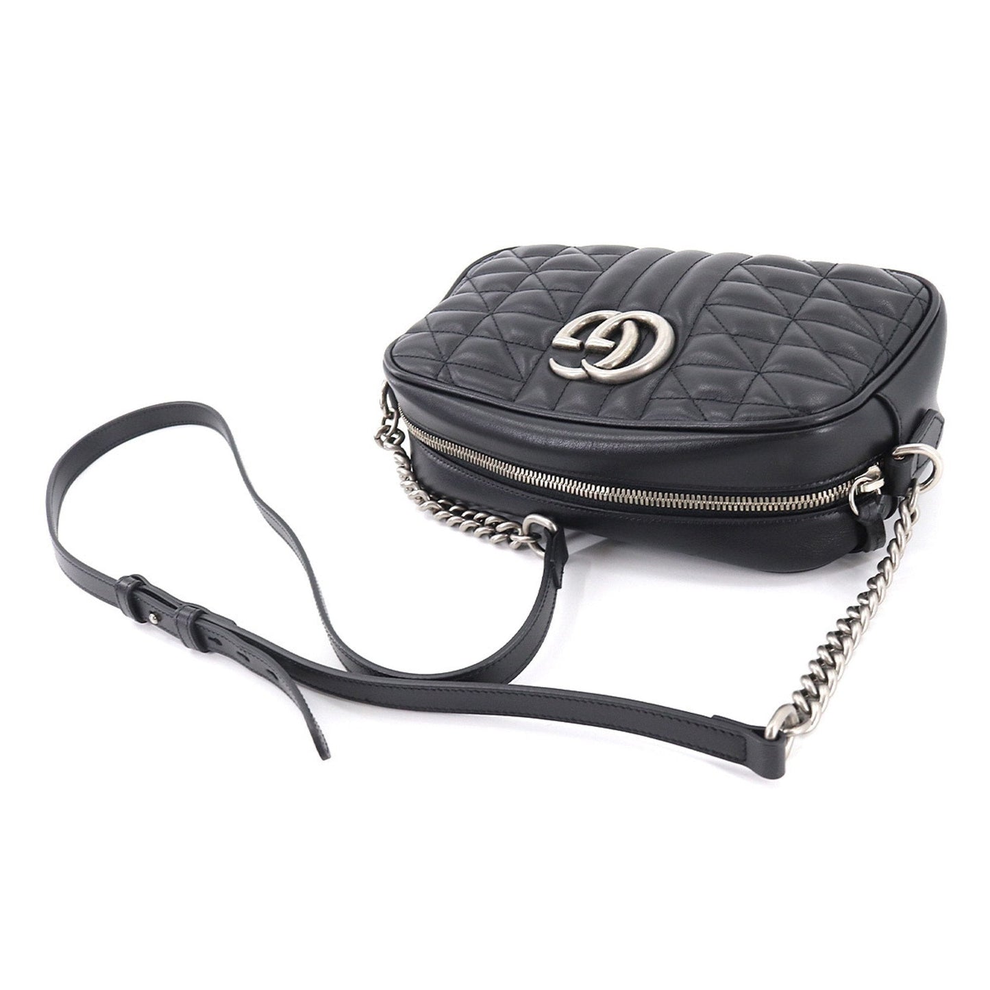 Gucci GG Marmont Small Shoulder Bag Leather Black 447632