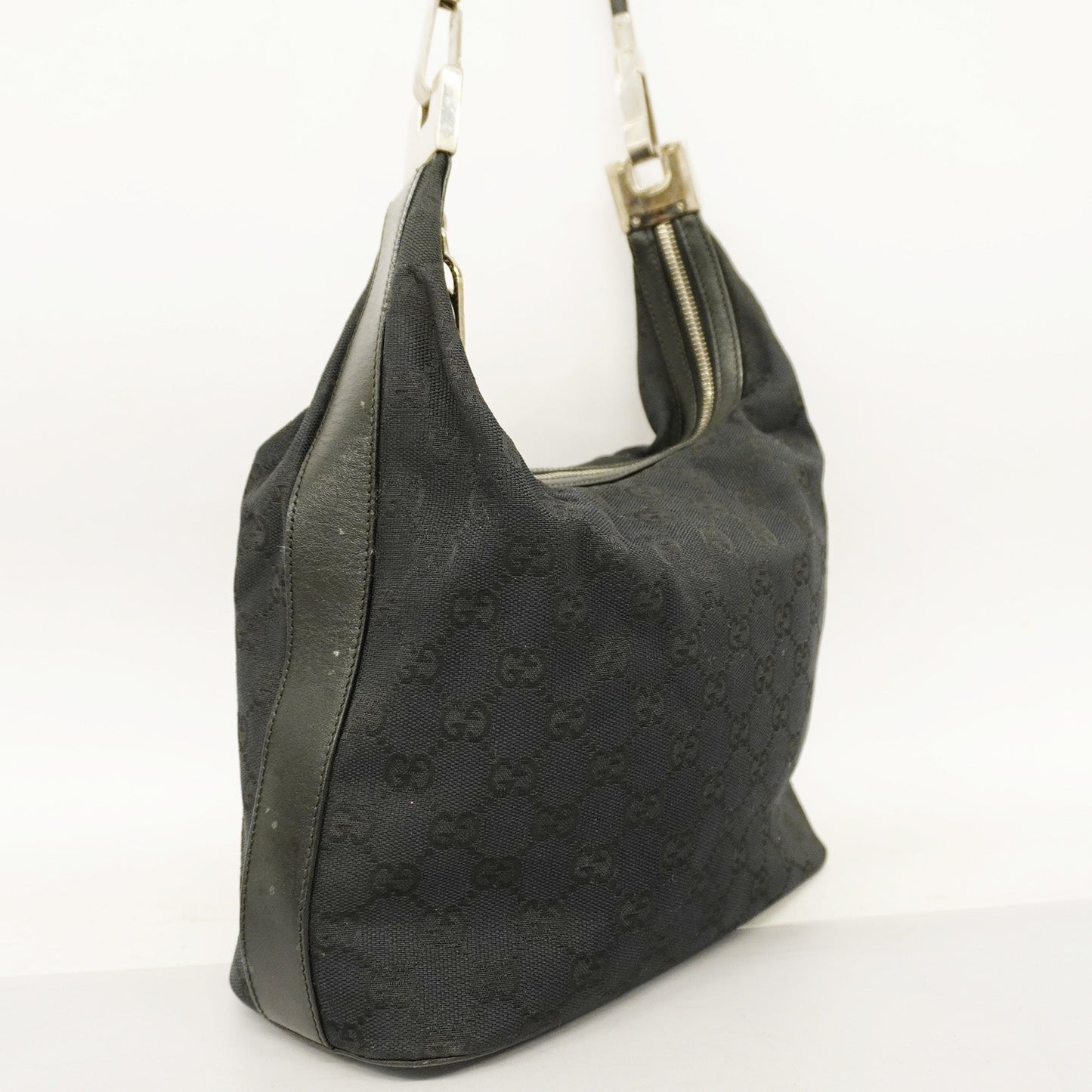 GUCCI Auth  GG Canvas Handbag 001 3814 Women's Leather Black